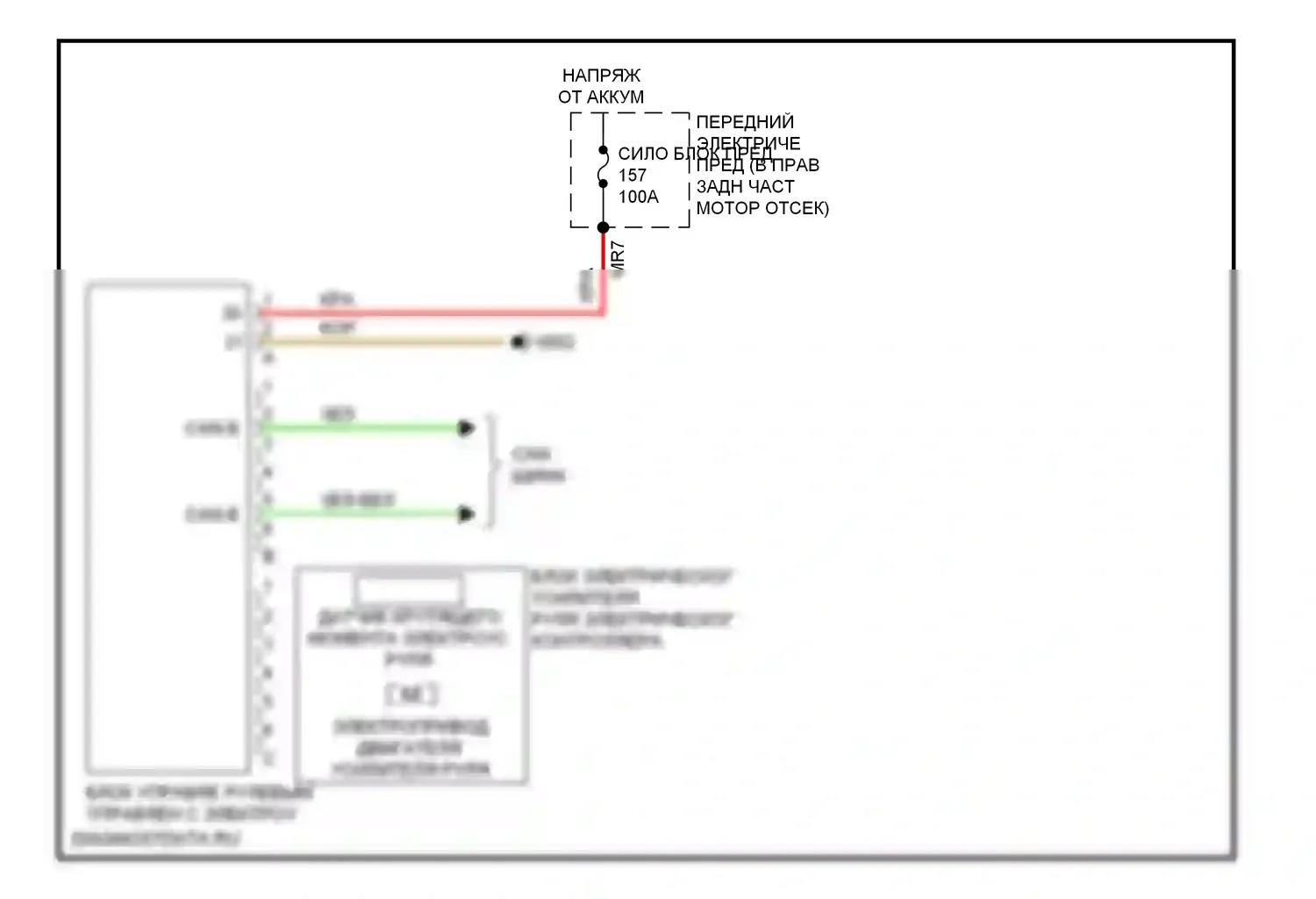 C-класс Mercedes-Benz W204/S204/С204 рестайлинг (2011-2015): Электросхема электроусилителя руля 