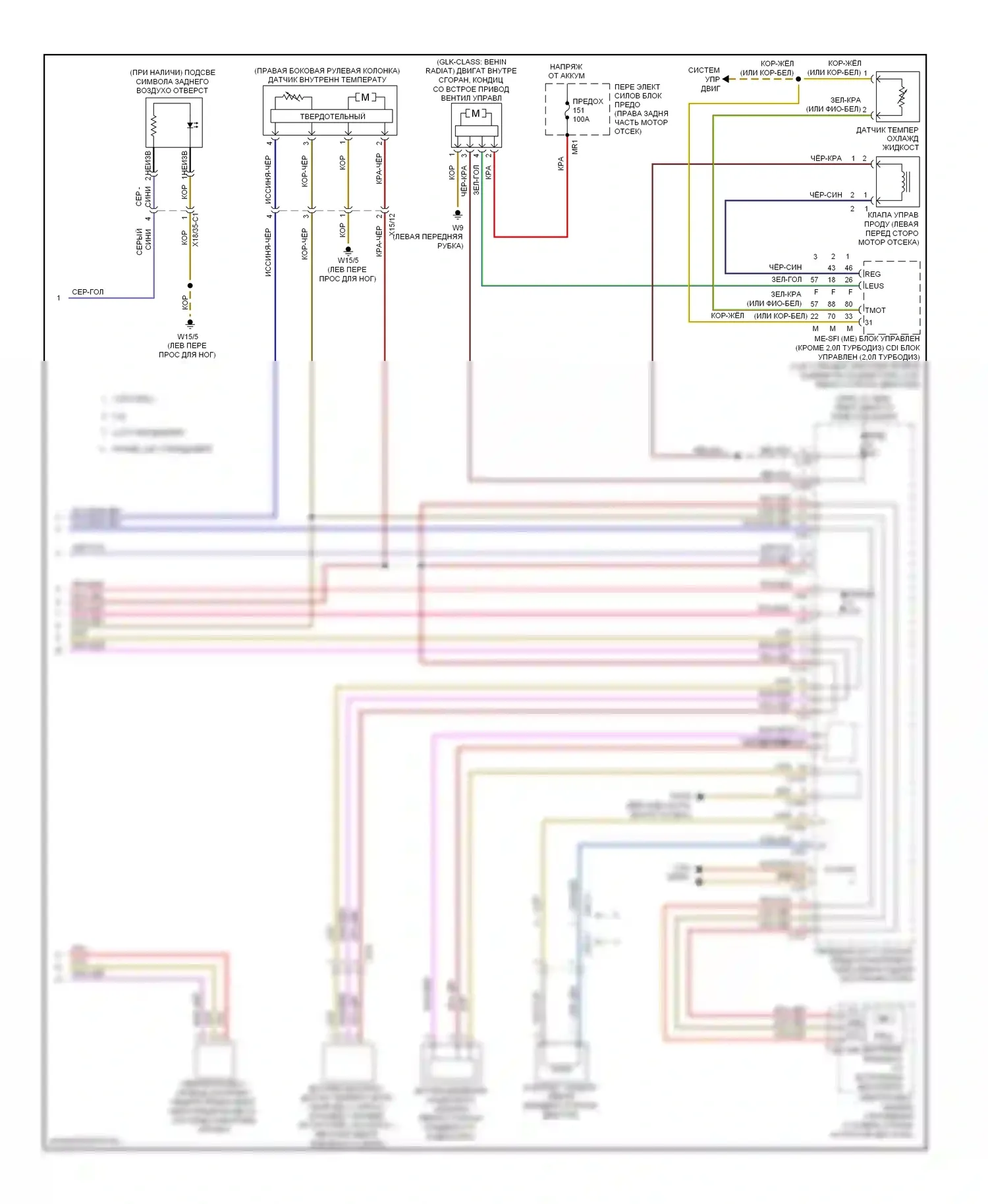 C-класс Mercedes-Benz W204/S204/С204 рестайлинг (2011-2015): Электросхема климат контроля, без термотропного (2 из 2) 