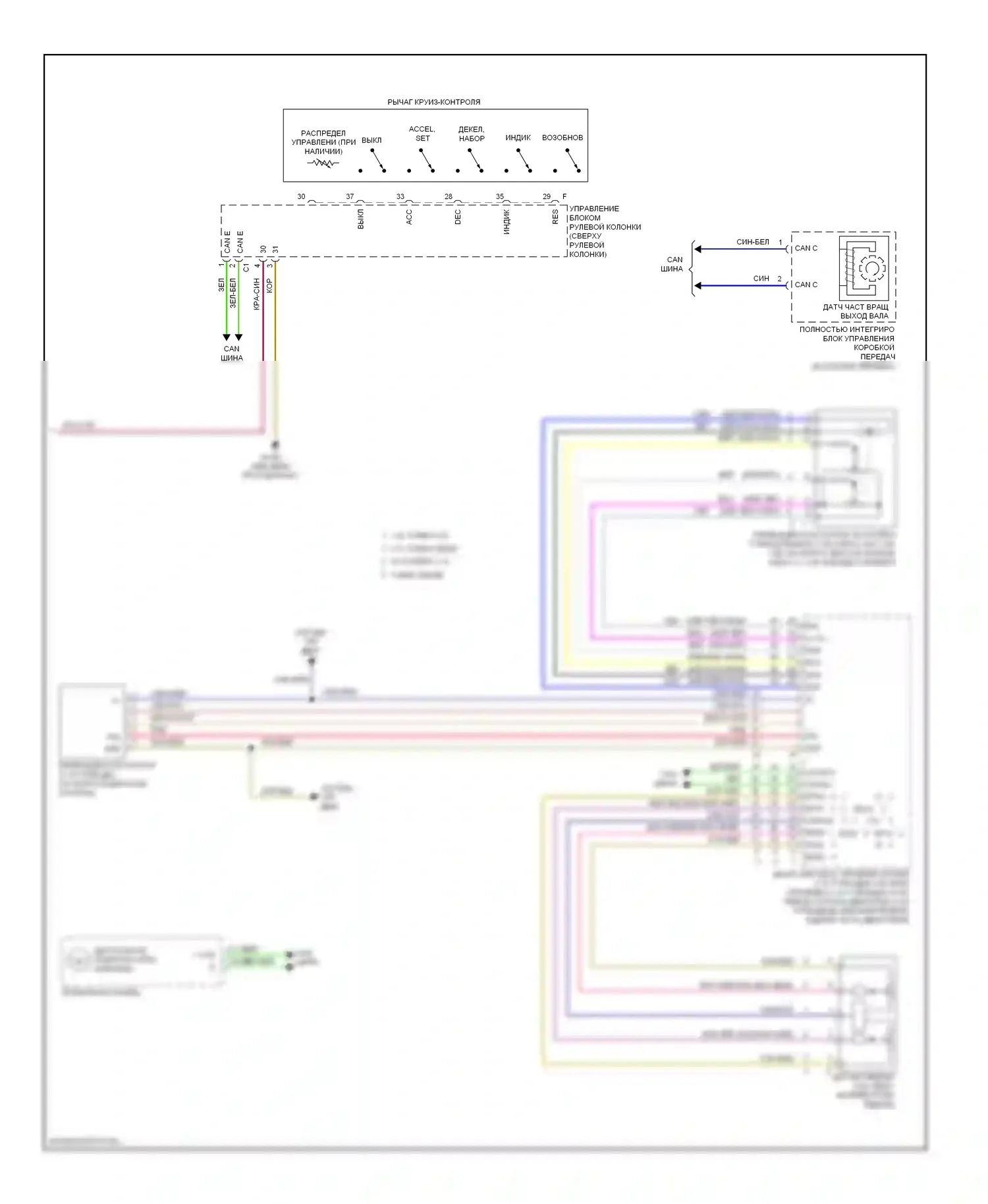 C-класс Mercedes-Benz W204/S204/С204 рестайлинг (2011-2015): Электросхема круиз-контроля (2 из 2) 
