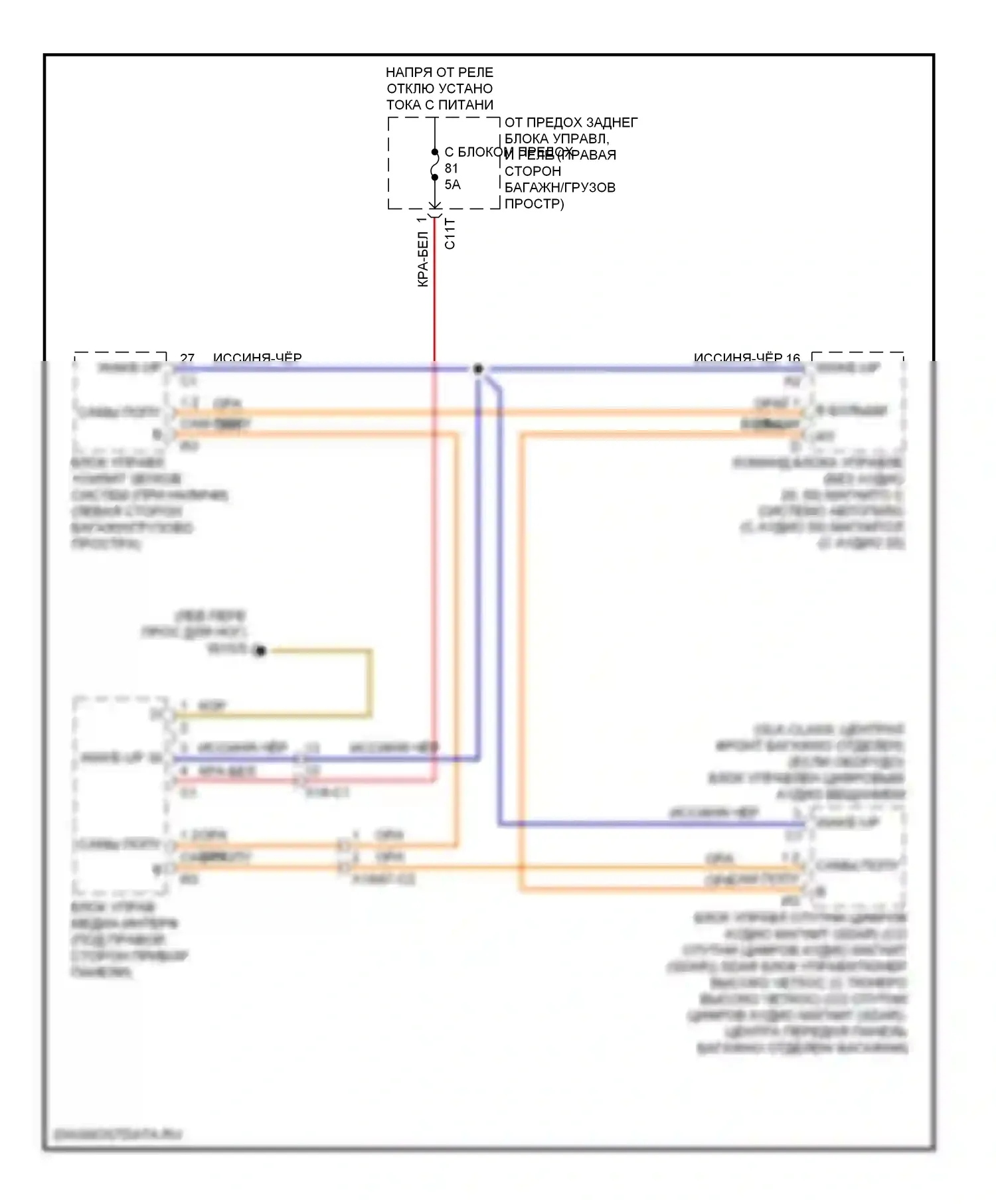 C-класс Mercedes-Benz W204/S204/С204 рестайлинг (2011-2015): Большинство электросхем подключения шины данных 