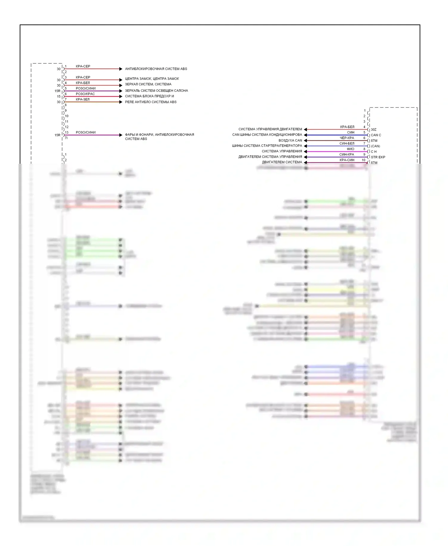 C-класс AMG Mercedes-Benz W204/S204/С204 (2007-2011): Электросхема переднего блока управления sam (2 из 2) 