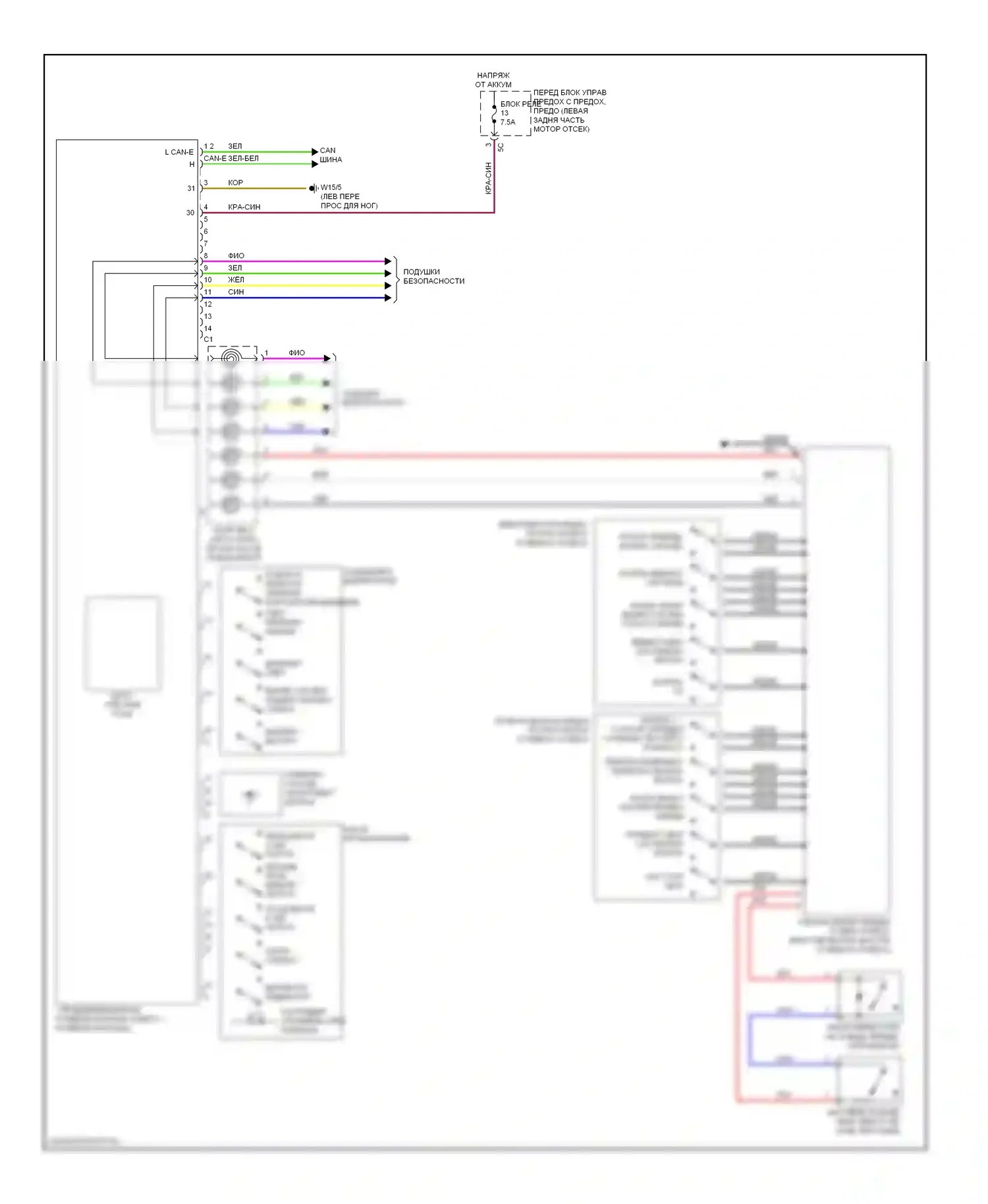 C-класс AMG Mercedes-Benz W204/S204/С204 (2007-2011): Электросхема электроусилителя руля 