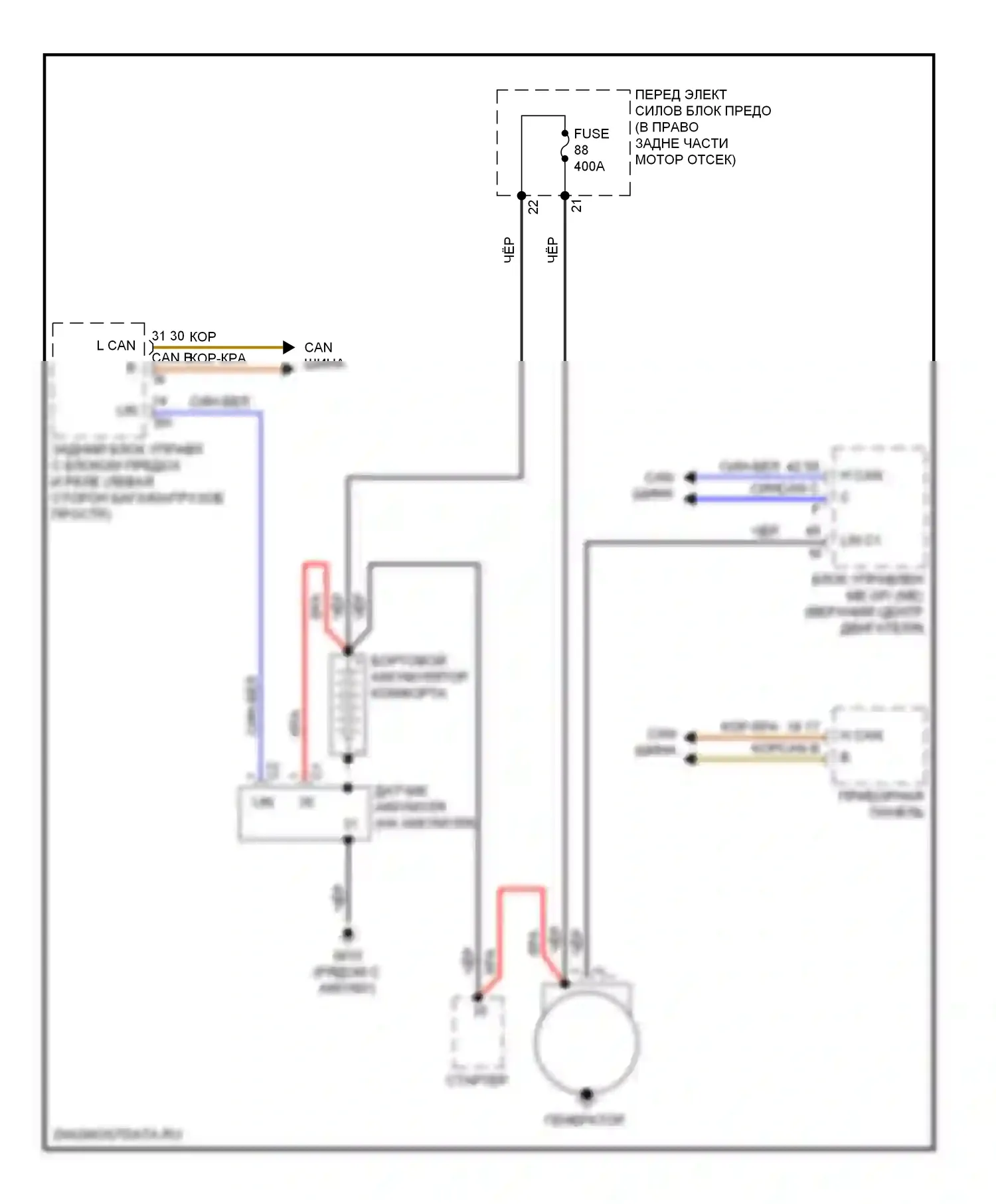 C-класс AMG Mercedes-Benz W204/S204/С204 (2007-2011): Электросхема генератора 