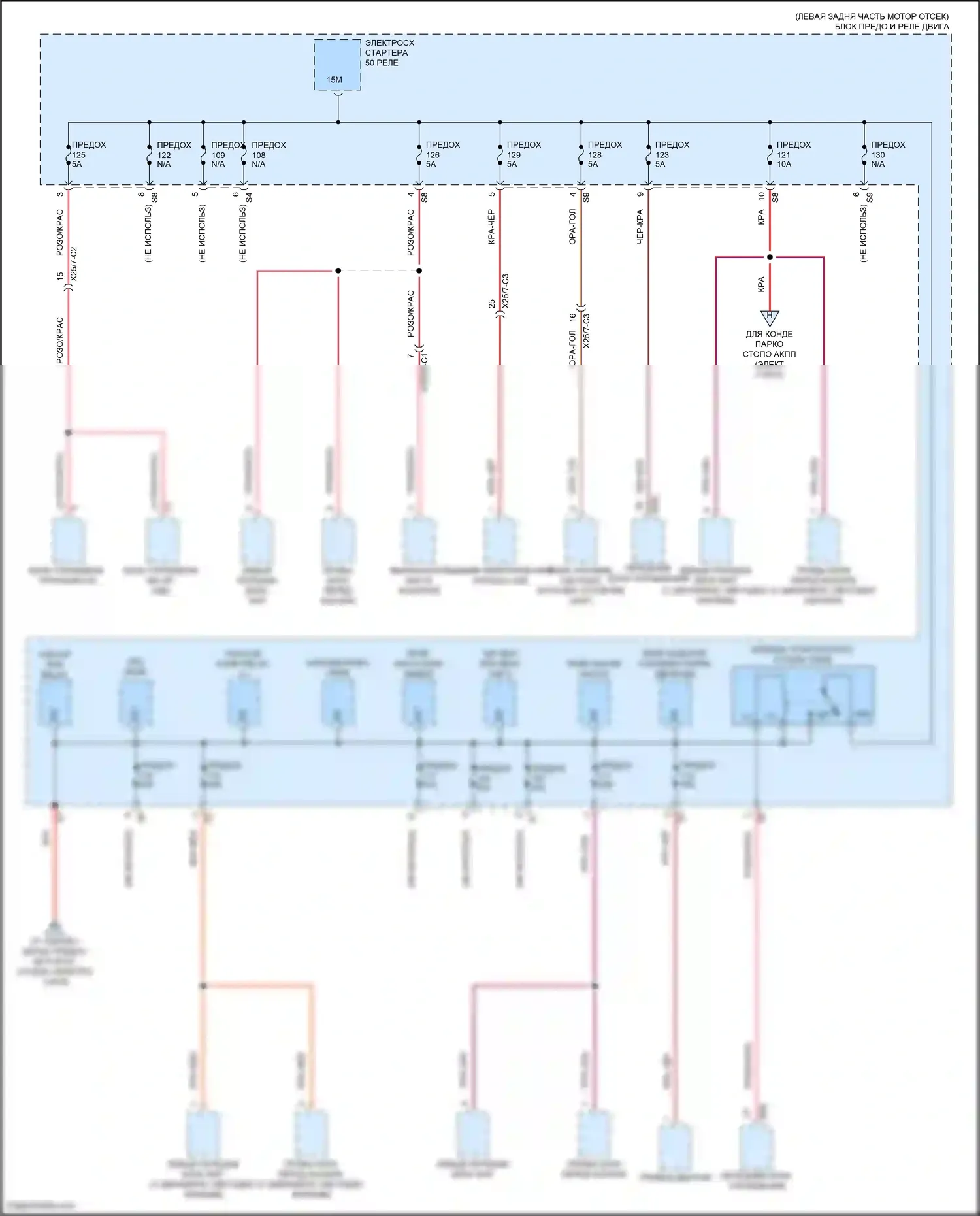 C-класс Mercedes-Benz W205/S205/C205/A205 рестайлинг (2018-2021): Электросхема блока предохранителей реле (3 из 8) 