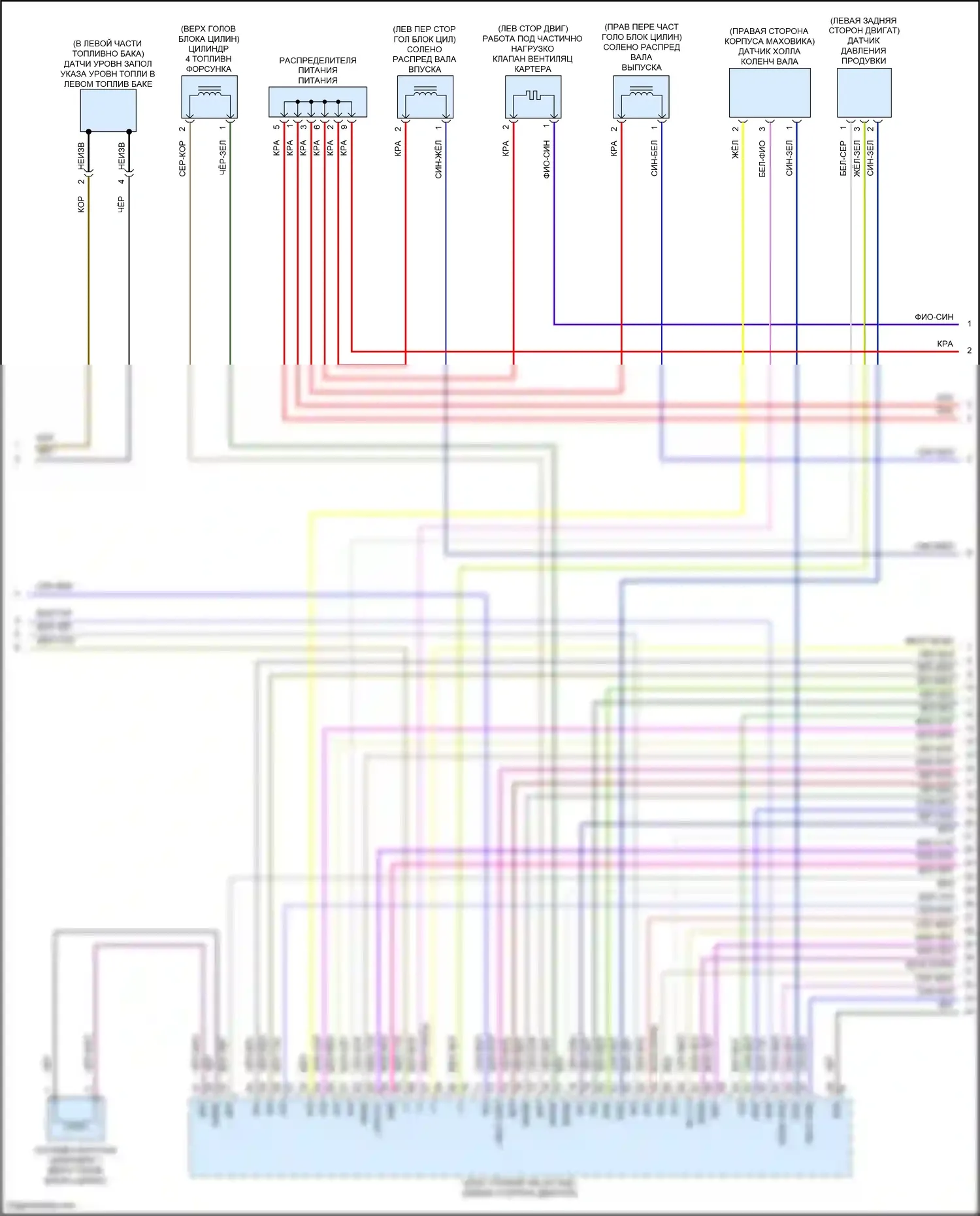 C-класс Mercedes-Benz W205/S205/C205/A205 рестайлинг (2018-2021): Электросхема двигателя 2.0л турбо (5 из 8) 