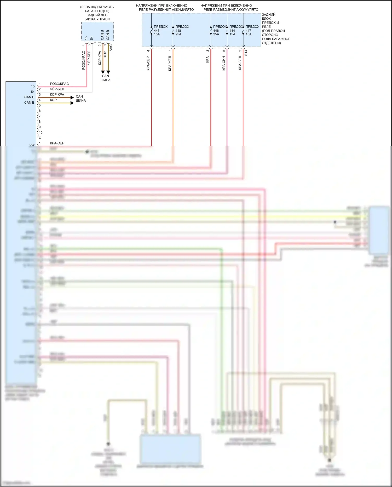 C-класс Mercedes-Benz W205/S205/C205/A205 рестайлинг (2018-2021): Электросхема освещения прицепа 