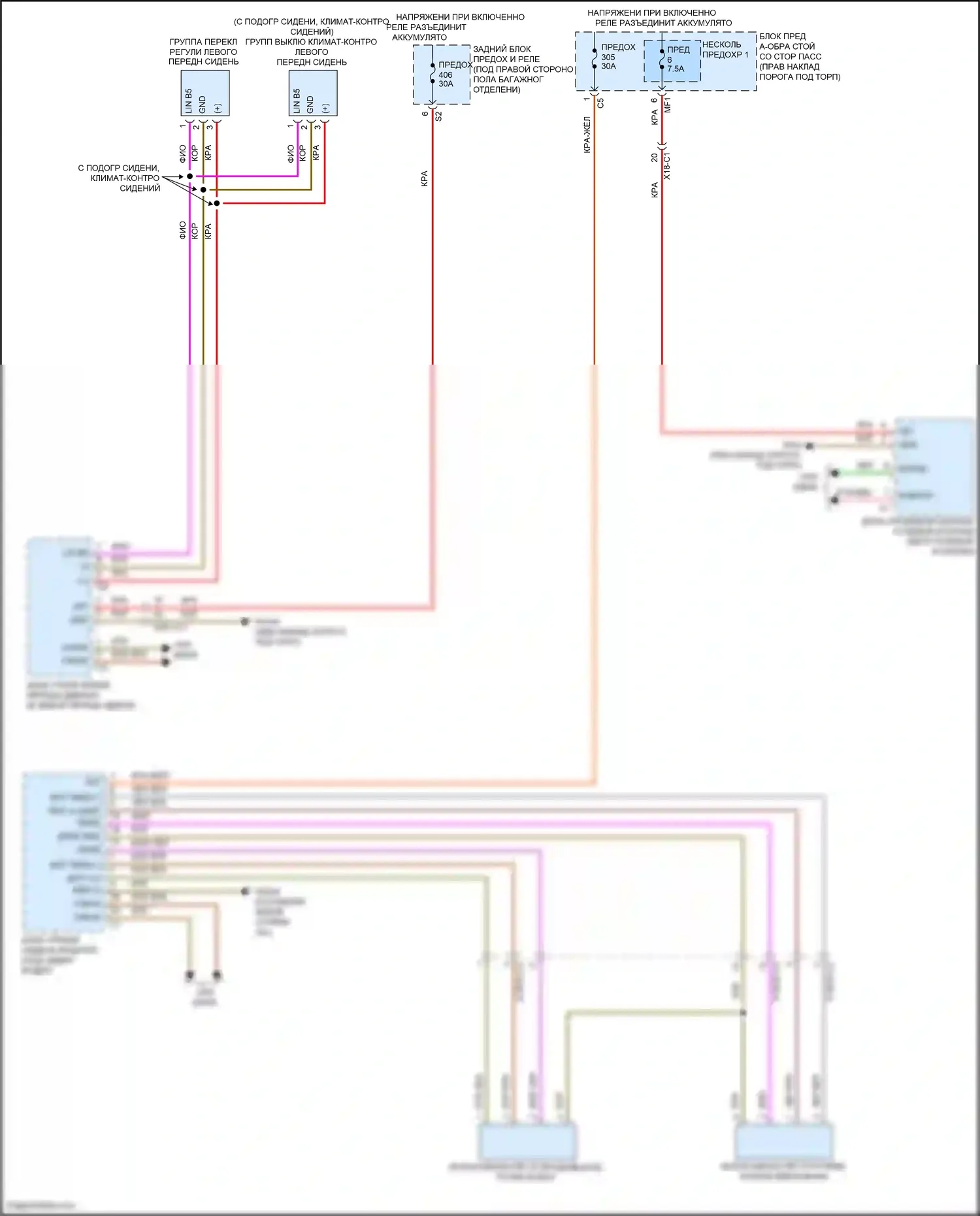 C-класс Mercedes-Benz W205/S205/C205/A205 рестайлинг (2018-2021): Электросхема памяти рулевой колонки 