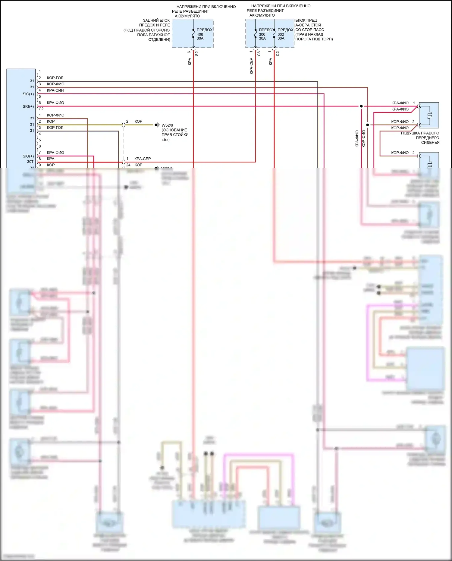 C-класс Mercedes-Benz W205/S205/C205/A205 рестайлинг (2018-2021): Электросхема передней вентиляции и подогрева сидений, без памяти 