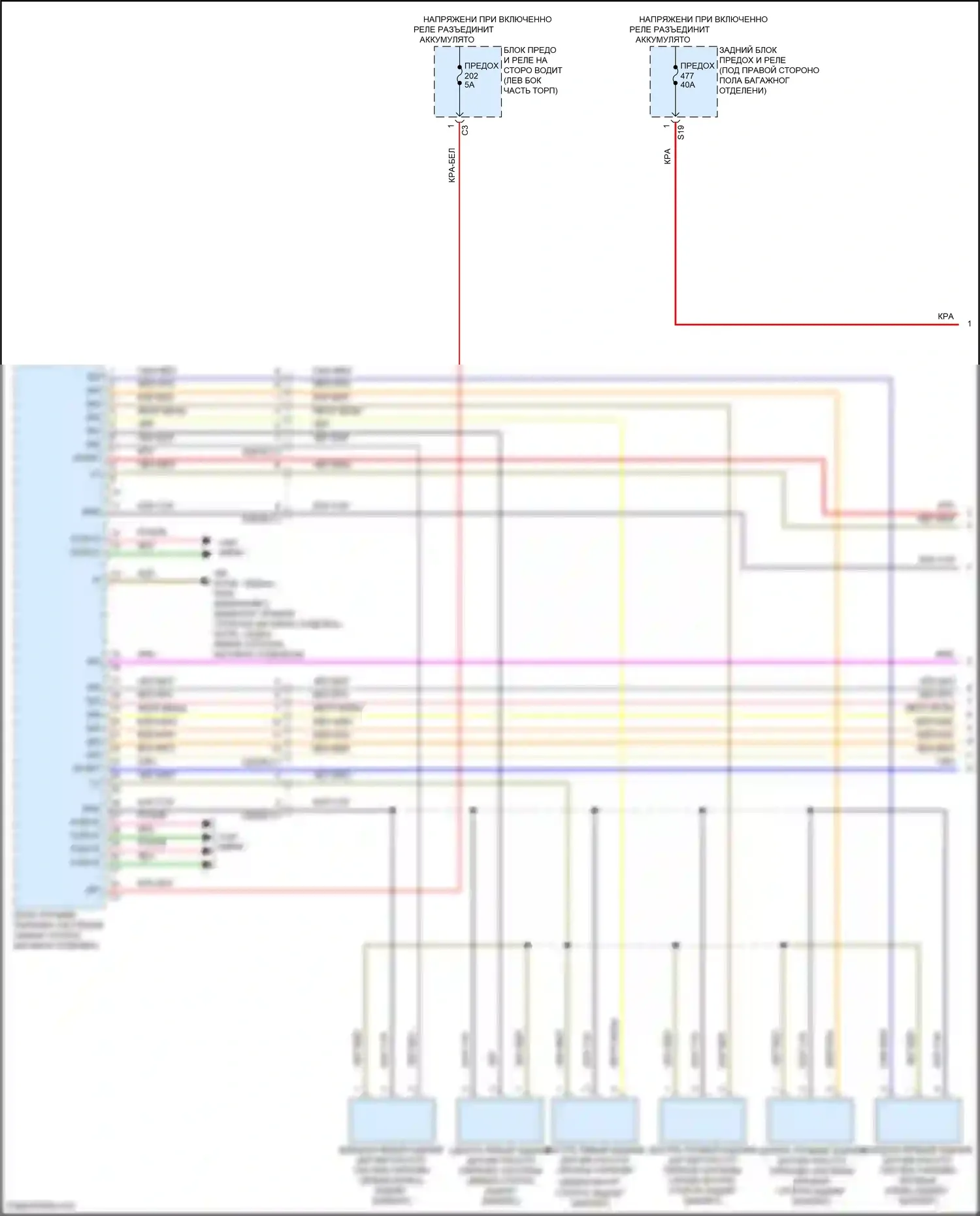 C-класс Mercedes-Benz W205/S205/C205/A205 рестайлинг (2018-2021): Электросхема парктроника (1 из 3) 