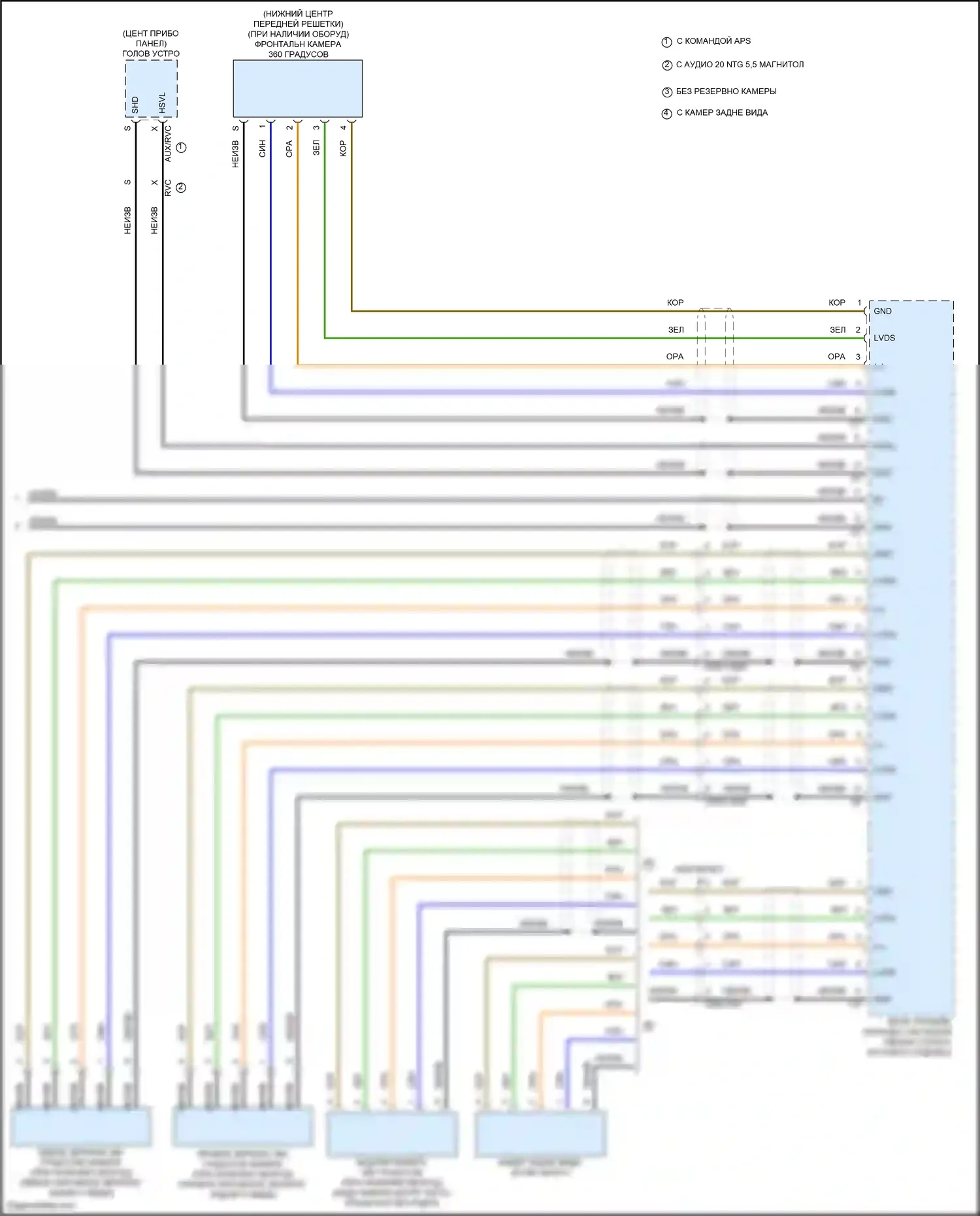 C-класс Mercedes-Benz W205/S205/C205/A205 рестайлинг (2018-2021): Электросхема парктроника (3 из 3) 