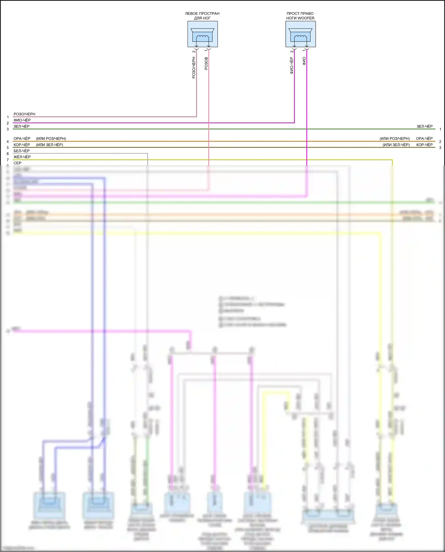 C-класс Mercedes-Benz W205/S205/C205/A205 (2014-2018): Электросхема усилителя звука (2 из 3) 