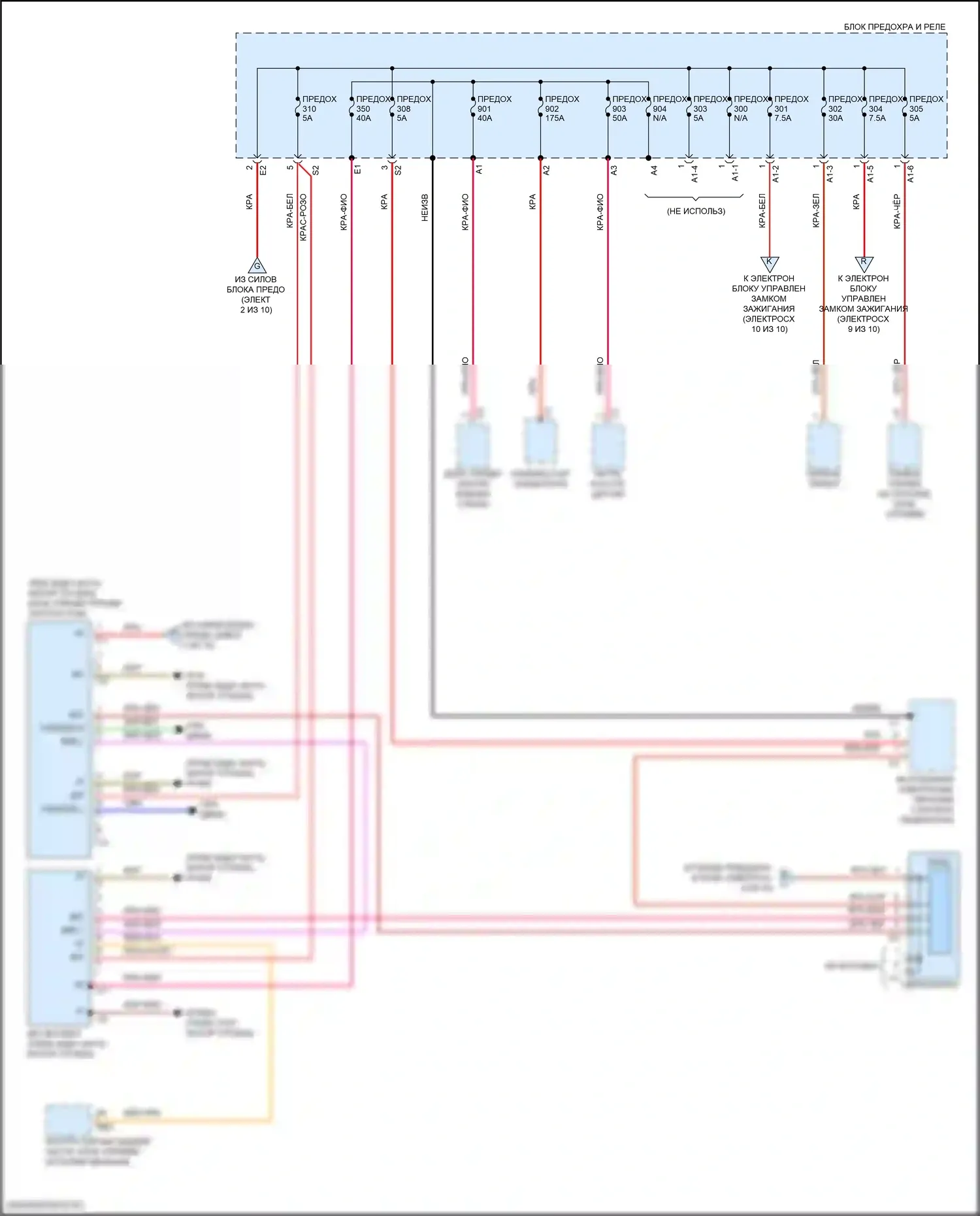 C-класс Mercedes-Benz W206/S206 (2021-2024): Электросхема блока предохранителей реле (1 из 10) 