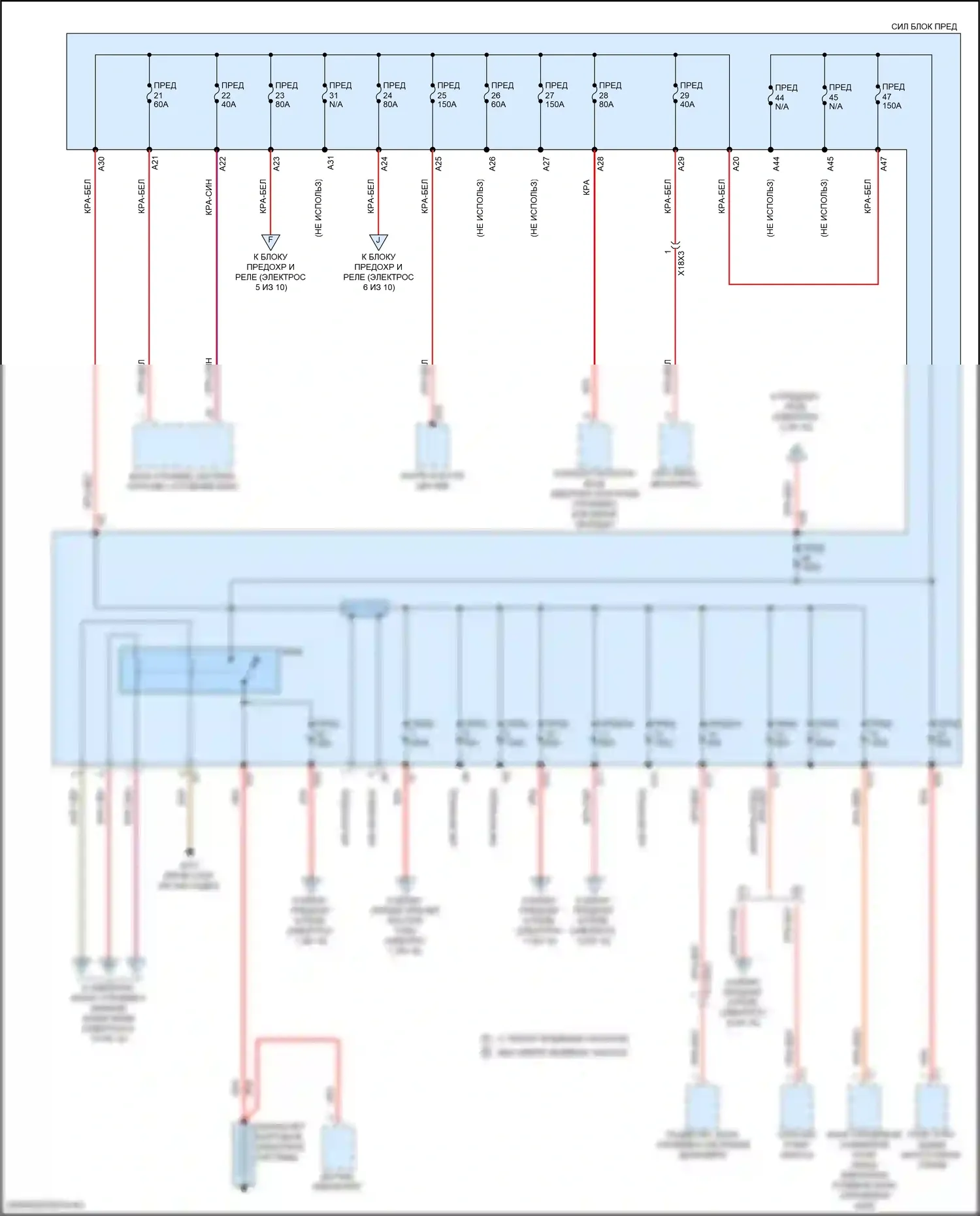 C-класс Mercedes-Benz W206/S206 (2021-2024): Электросхема блока предохранителей реле (2 из 10) 