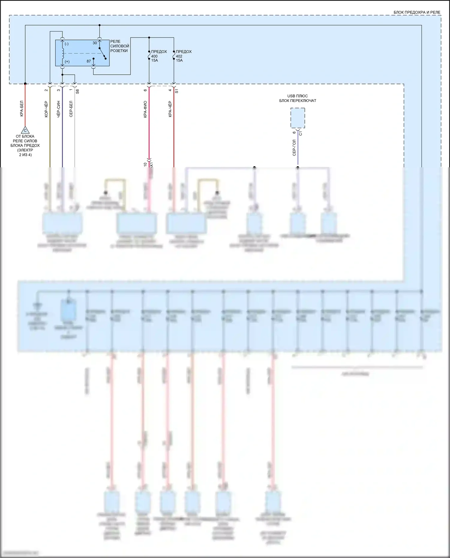 C-класс Mercedes-Benz W206/S206 (2021-2024): Электросхема блока предохранителей реле (3 из 10) 