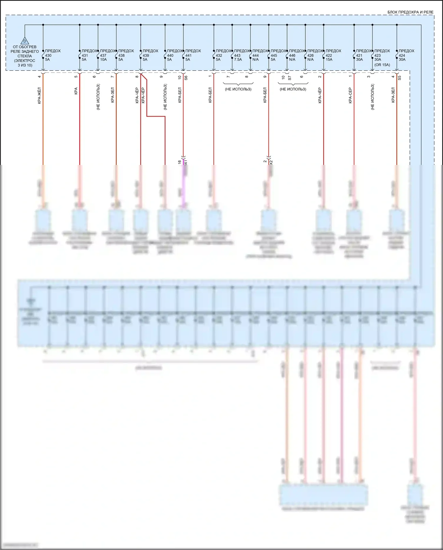 C-класс Mercedes-Benz W206/S206 (2021-2024): Электросхема блока предохранителей реле (4 из 10) 
