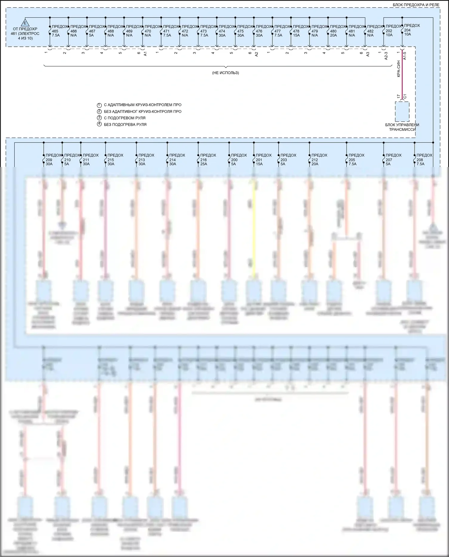 C-класс Mercedes-Benz W206/S206 (2021-2024): Электросхема блока предохранителей реле (5 из 10) 