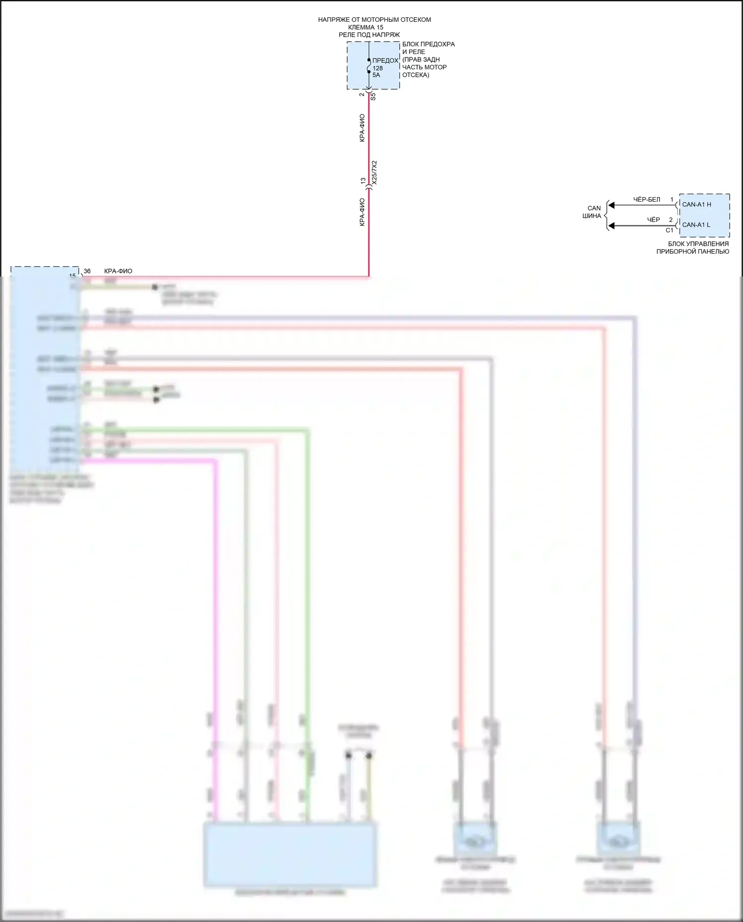 C-класс Mercedes-Benz W206/S206 (2021-2024): Электросхема блокировки селектора 