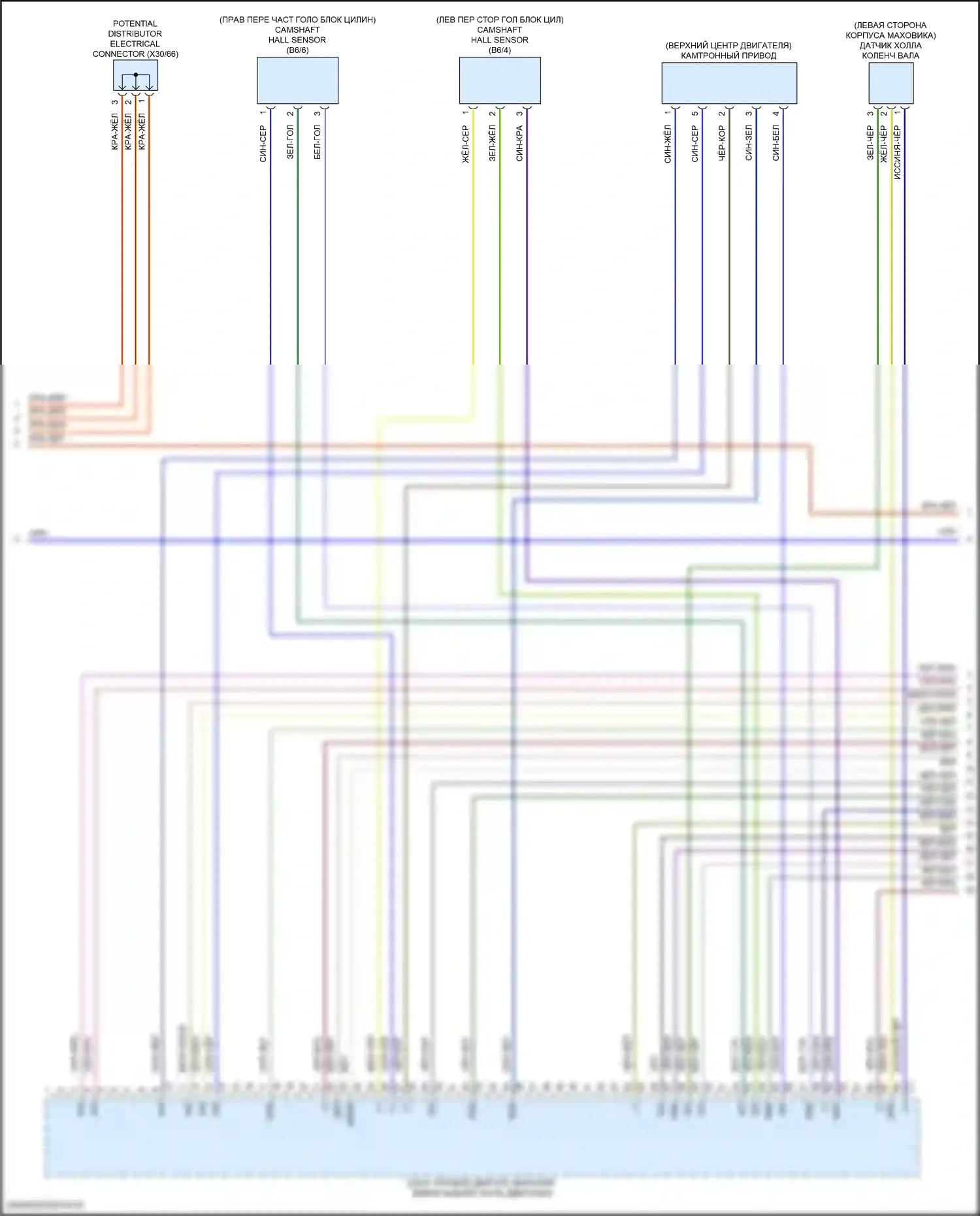 C-класс Mercedes-Benz W206/S206 (2021-2024): Электросхема двигателя 2.0л турбо (3 из 9) 