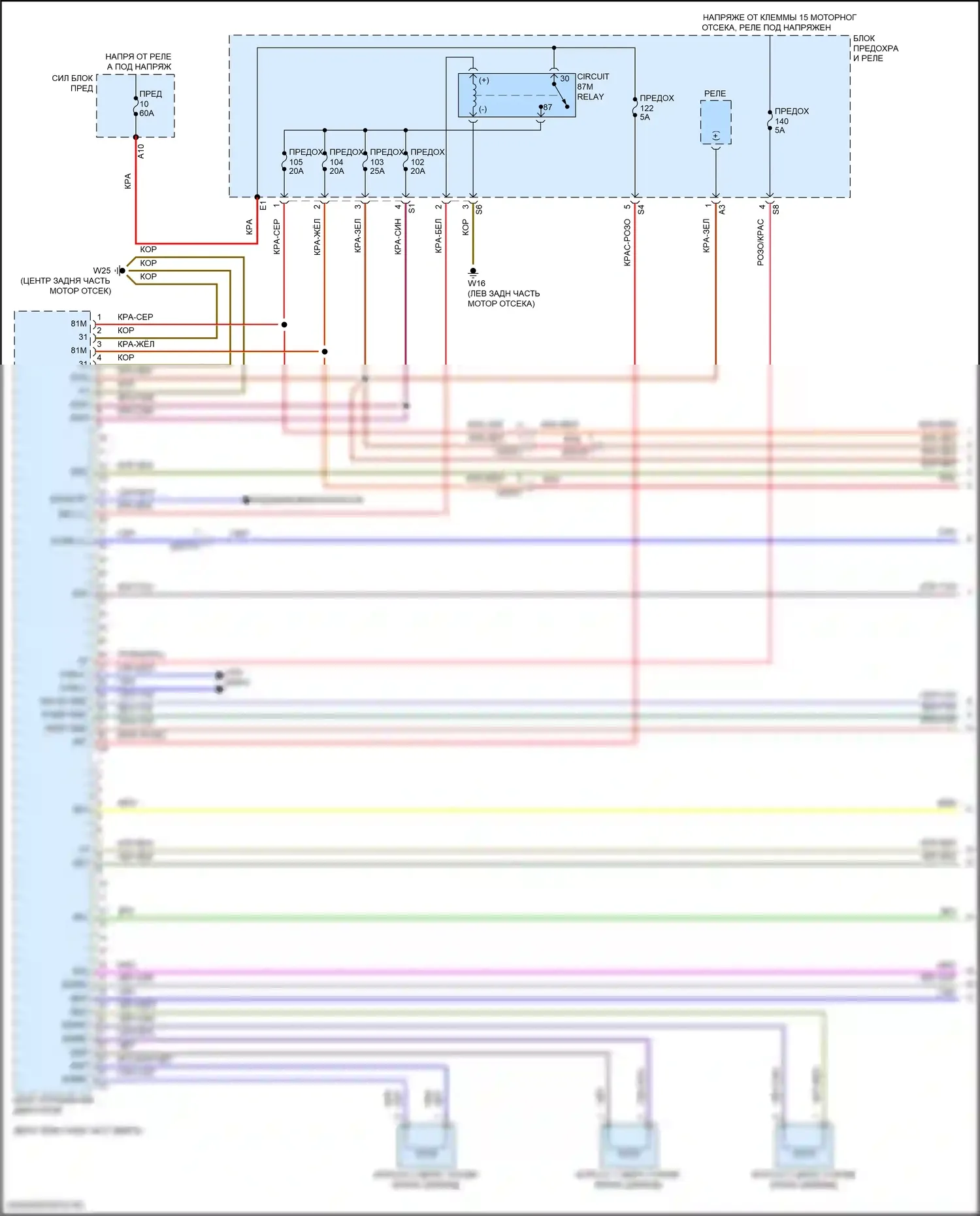 C-класс Mercedes-Benz W206/S206 (2021-2024): Электросхема двигателя 2.0l turbo hybrid (1 из 9) 
