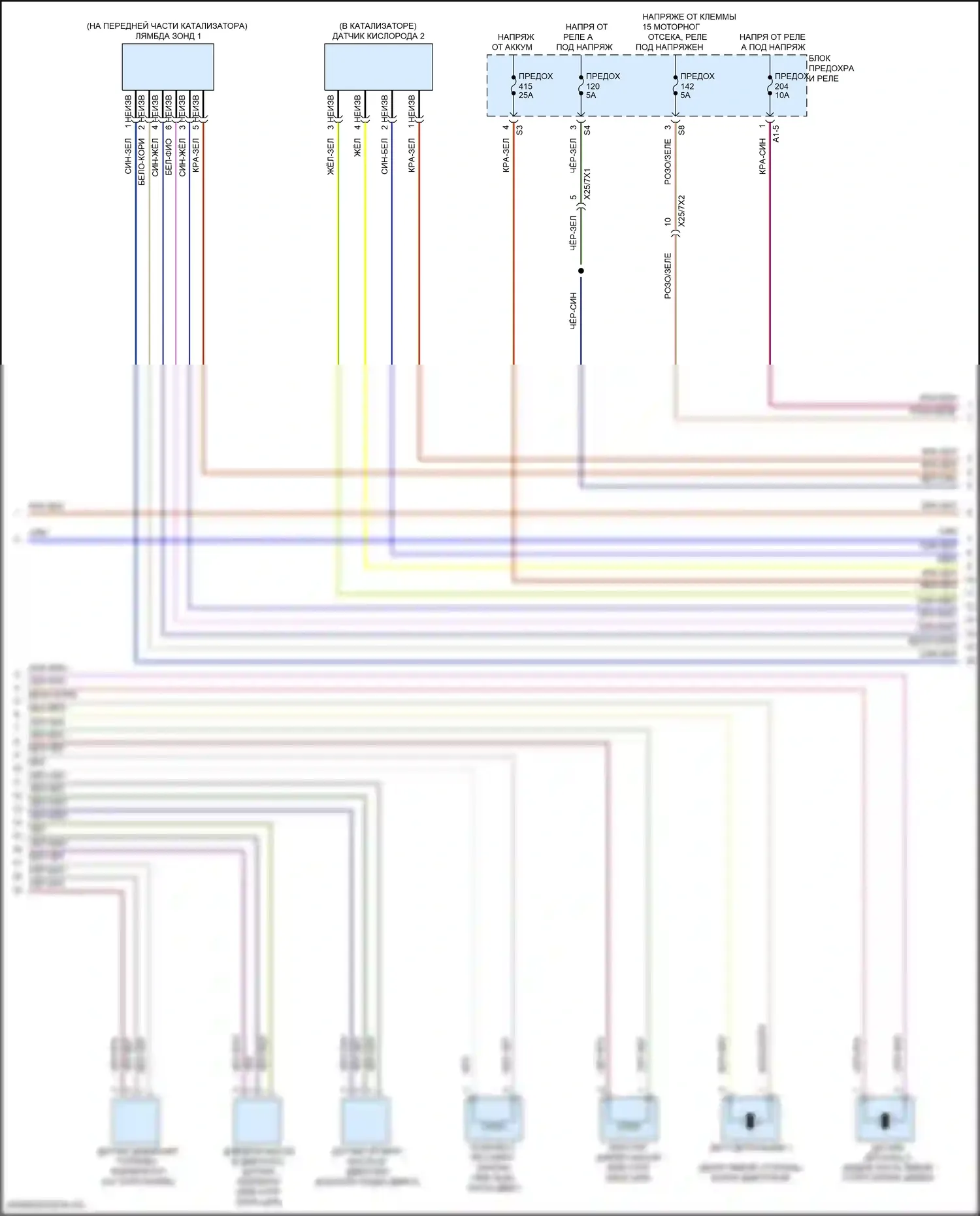 C-класс Mercedes-Benz W206/S206 (2021-2024): Электросхема двигателя 2.0l turbo hybrid (4 из 9) 
