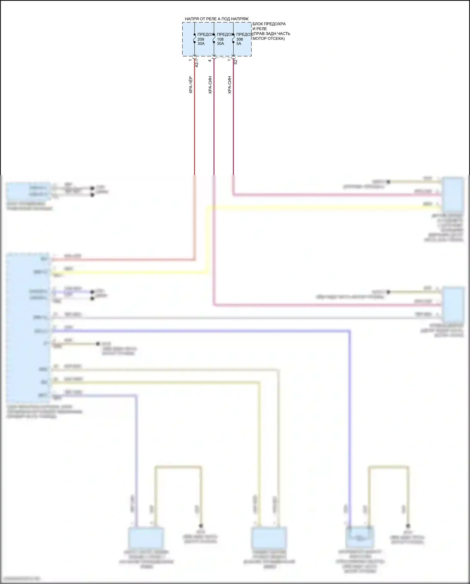 C-класс Mercedes-Benz W206/S206 (2021-2024): Дворники и омыватели электросхема 