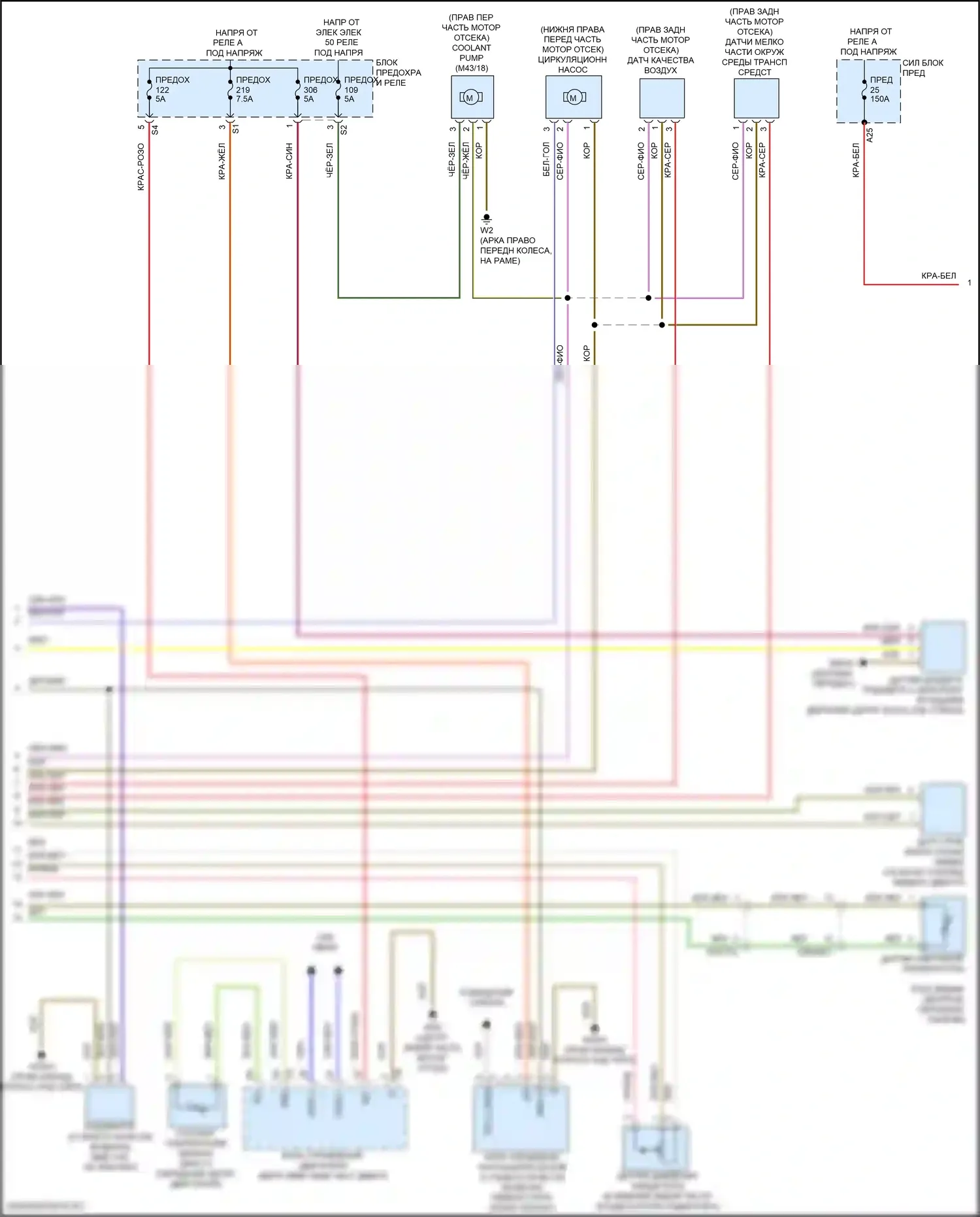C-класс Mercedes-Benz W206/S206 (2021-2024): Электросхема климат контроля (3 из 4) 