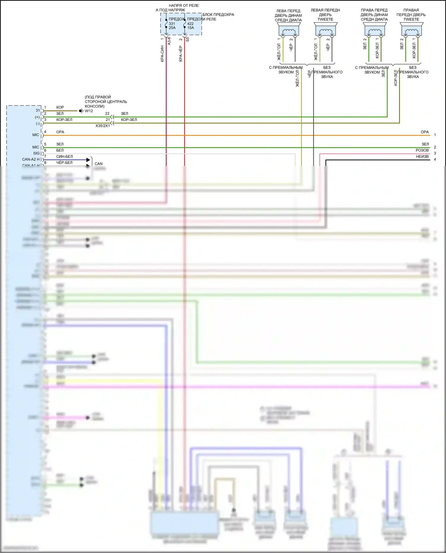 C-класс Mercedes-Benz W206/S206 (2021-2024): Электросхема магнитолы comand (1 из 6) 