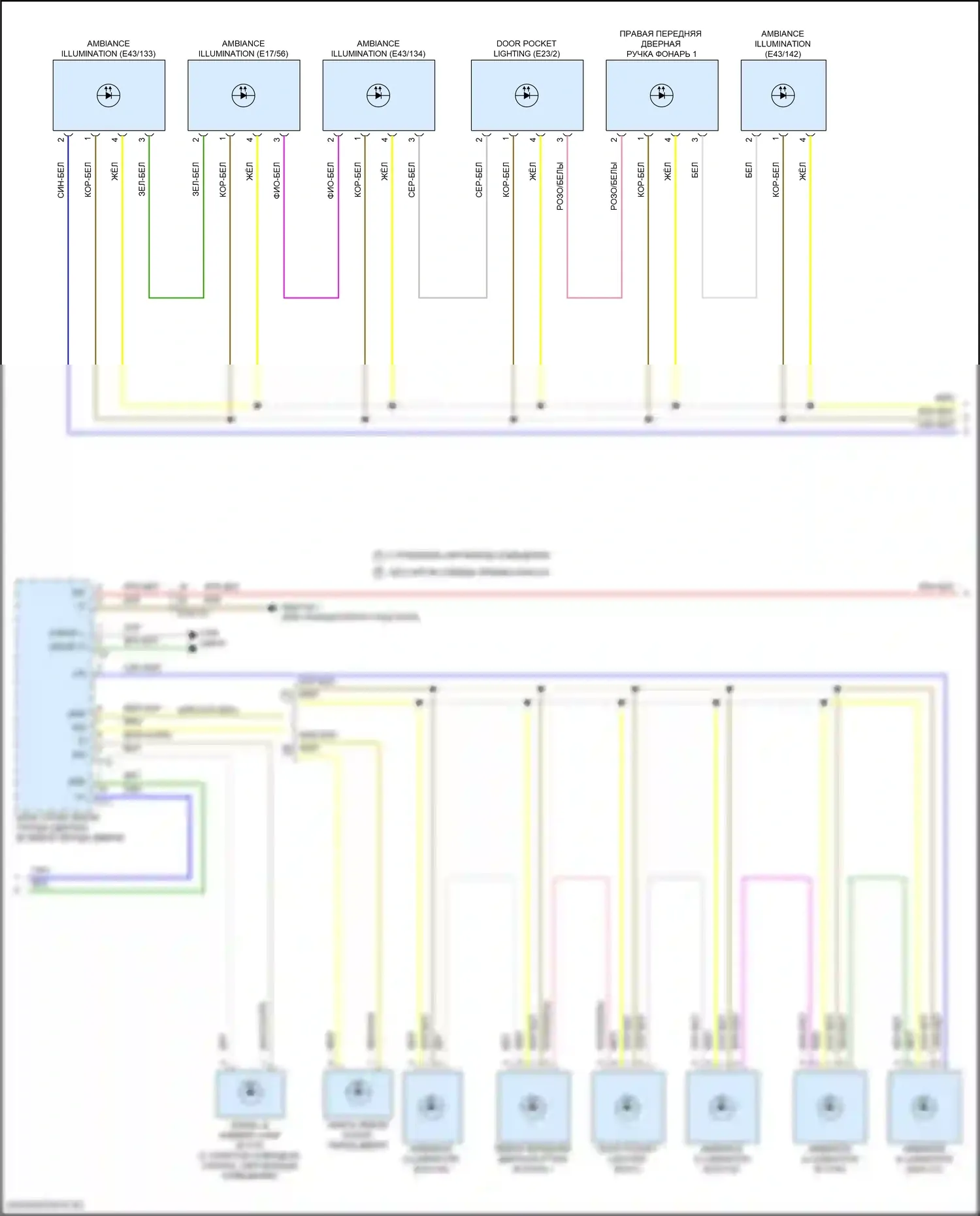 C-класс Mercedes-Benz W206/S206 (2021-2024): Электросхема освещения салона (5 из 7) 