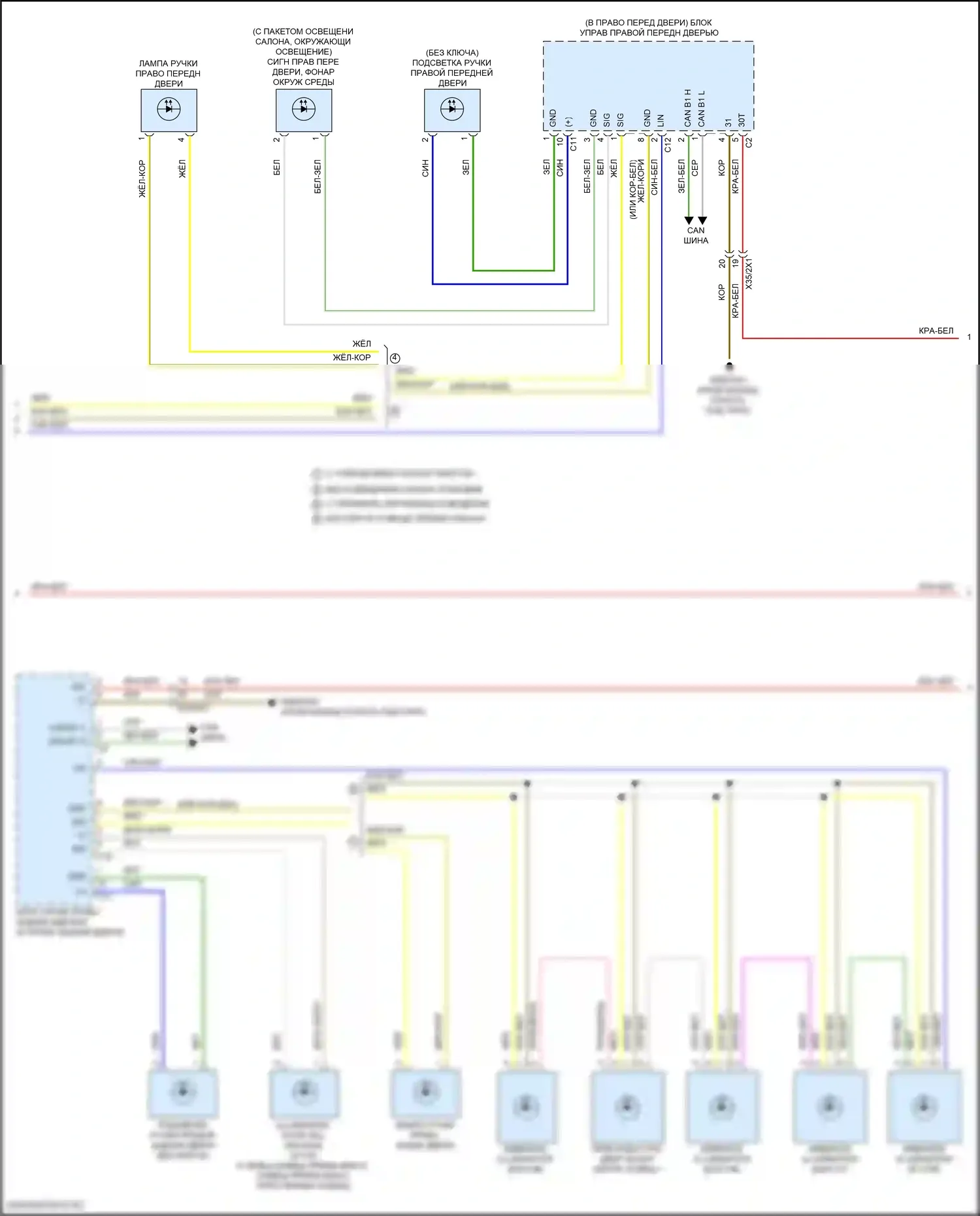 C-класс Mercedes-Benz W206/S206 (2021-2024): Электросхема освещения салона (6 из 7) 