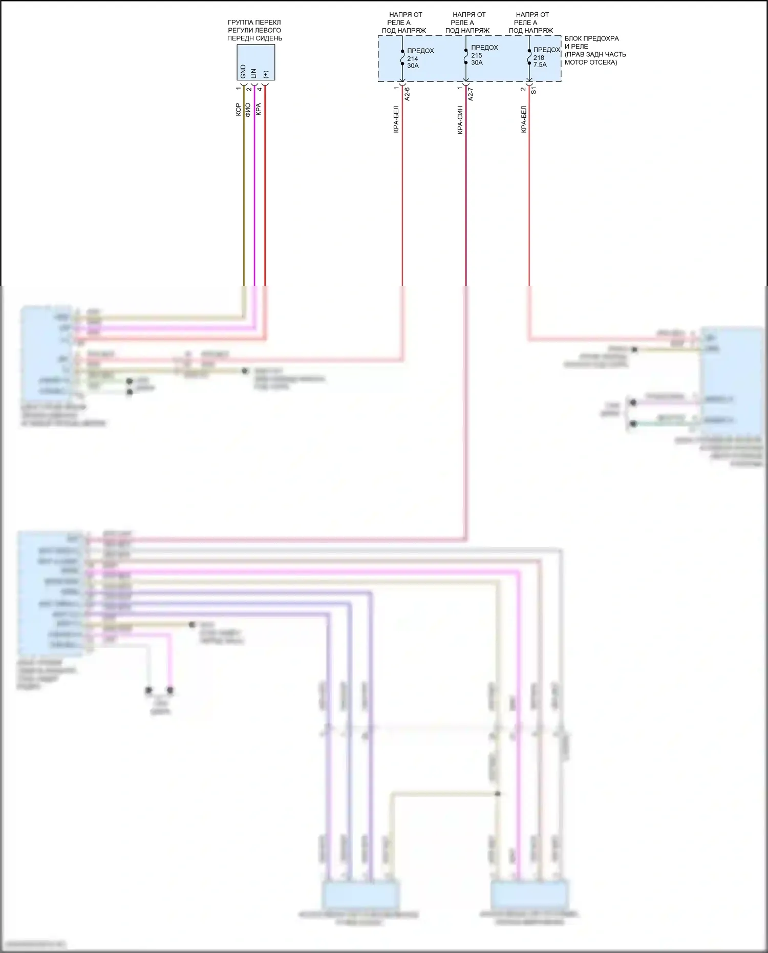 C-класс Mercedes-Benz W206/S206 (2021-2024): Электросхема памяти рулевой колонки 