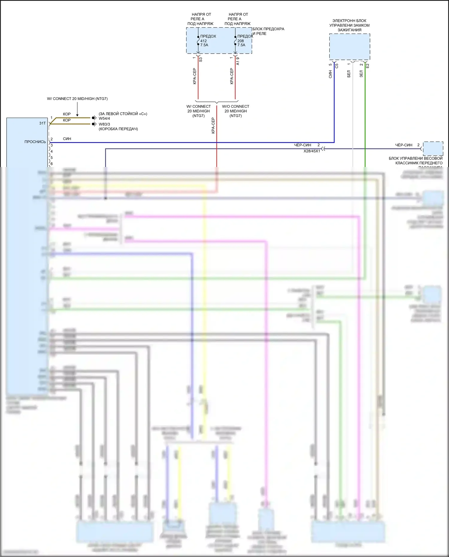 C-класс Mercedes-Benz W206/S206 (2021-2024): Электросхема телематики 