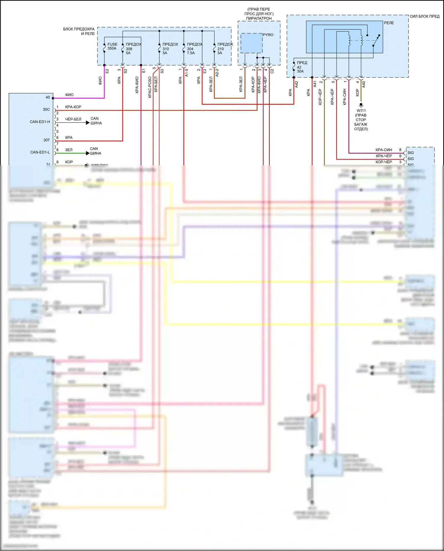 C-класс Mercedes-Benz W206/S206 (2021-2024): Электросхема стартера 