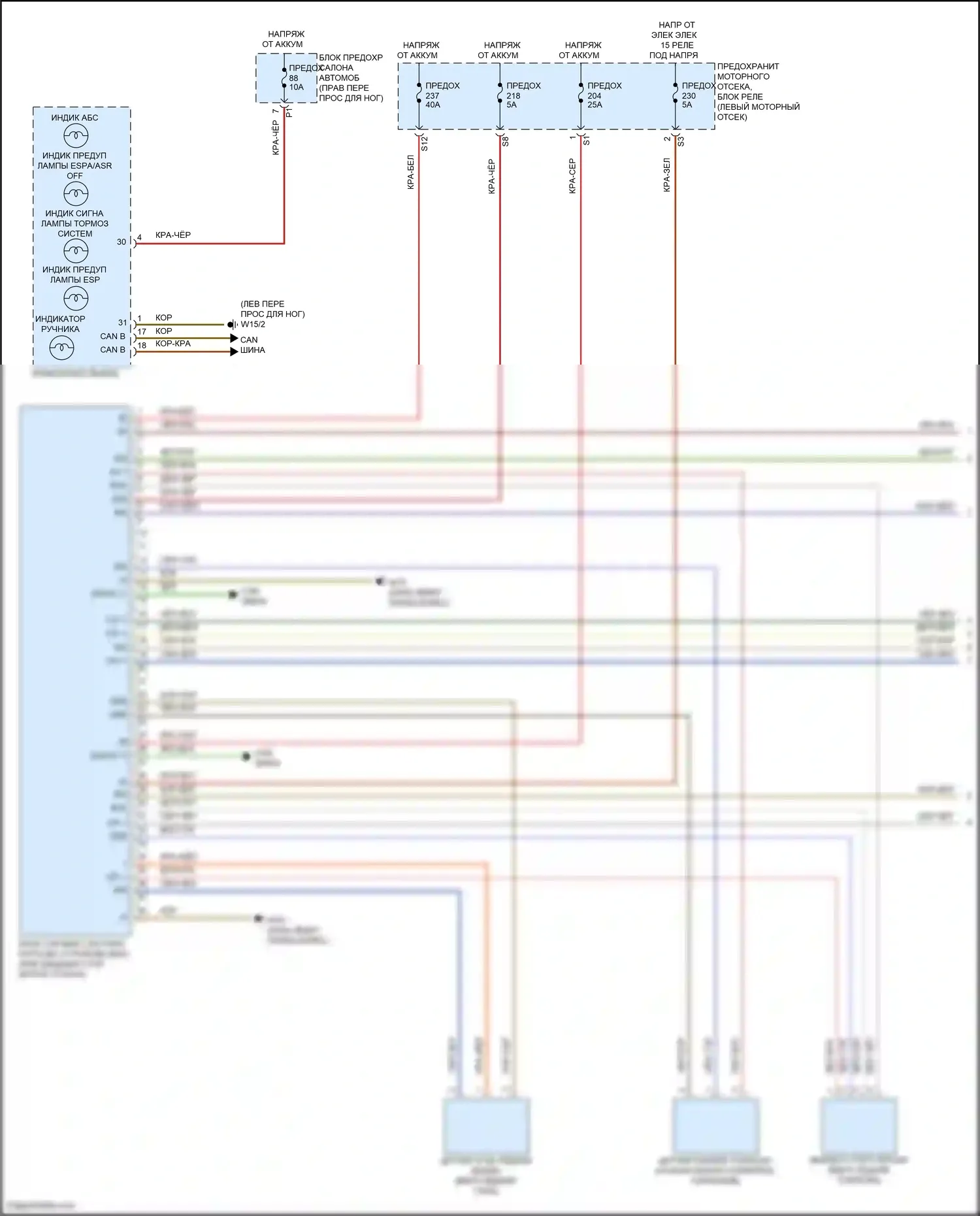 CLA-класс Mercedes-Benz C117/X117 рестайлинг (2016-2019): Антиблокировочная система abs электросхема (1 из 2) 