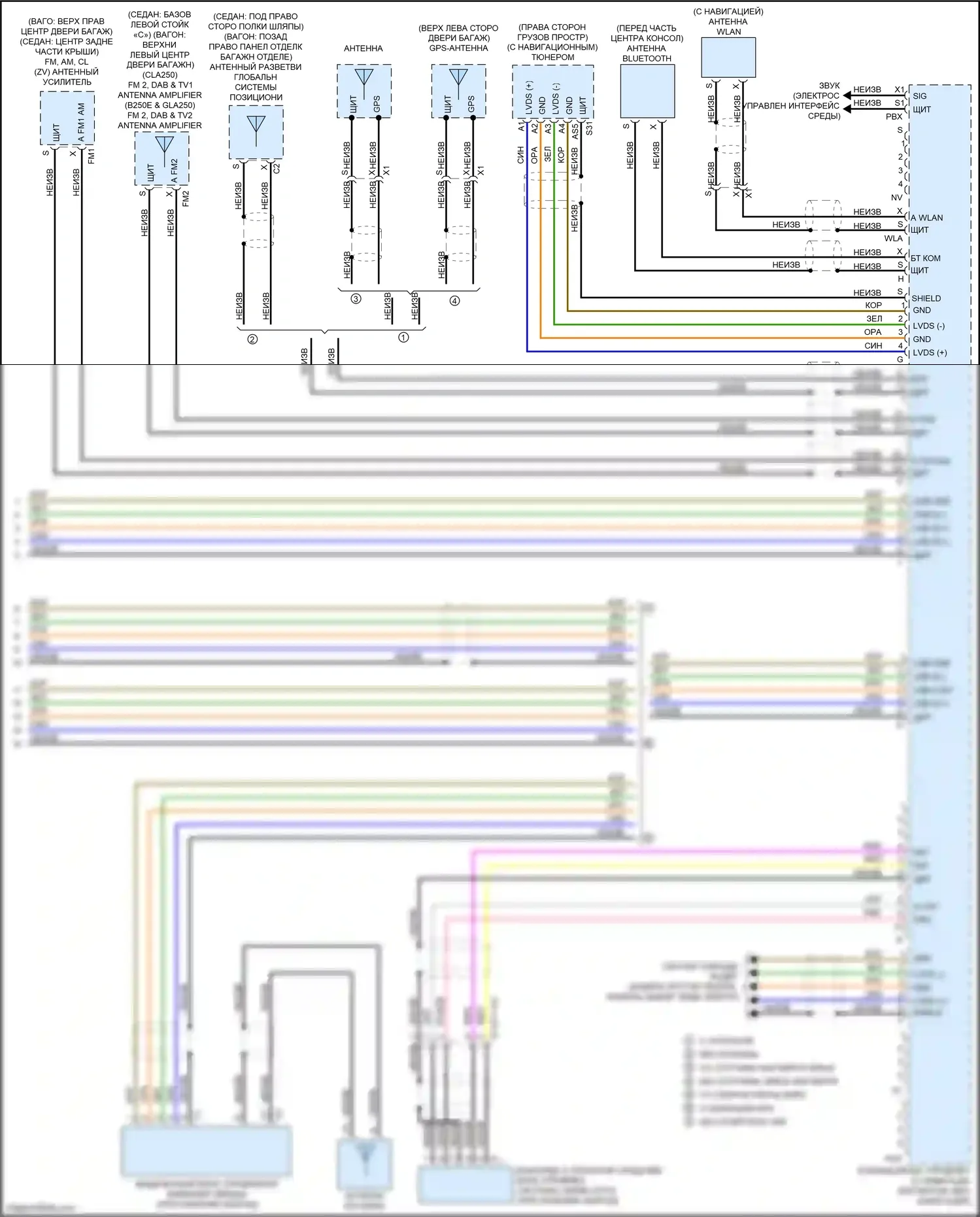 CLA-класс Mercedes-Benz C117/X117 рестайлинг (2016-2019): Магнитола comand электросхема, без dvd (5 из 5) 