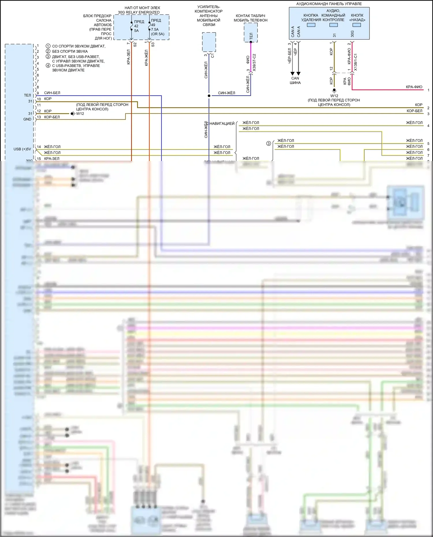 CLA-класс Mercedes-Benz C117/X117 рестайлинг (2016-2019): Магнитола comand электросхема, без dvd (1 из 5) 