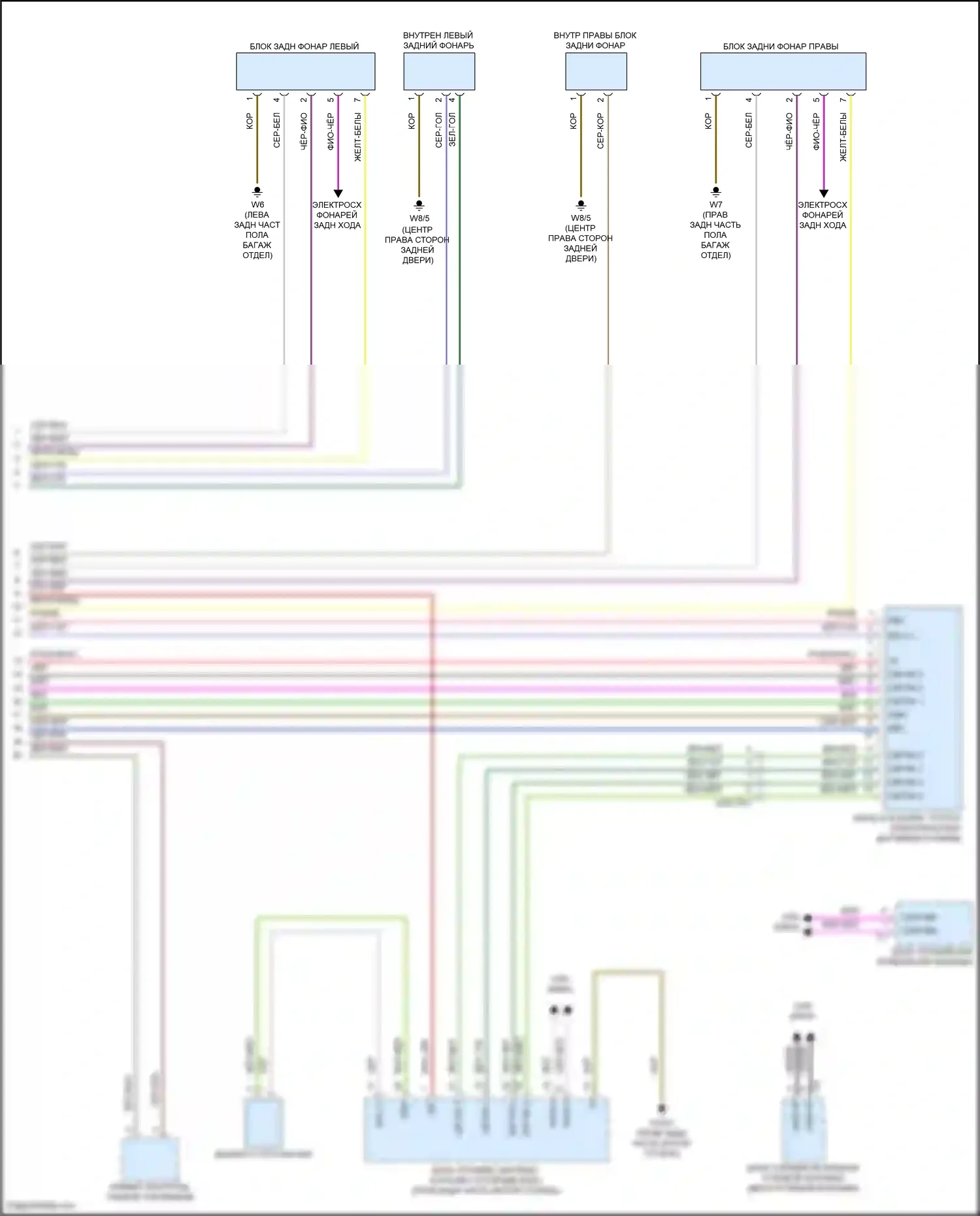 CLA-класс Mercedes-Benz C118 (2019-2023): Электросхема фар и фонарей, со светодиодными фарами (2 из 2) 