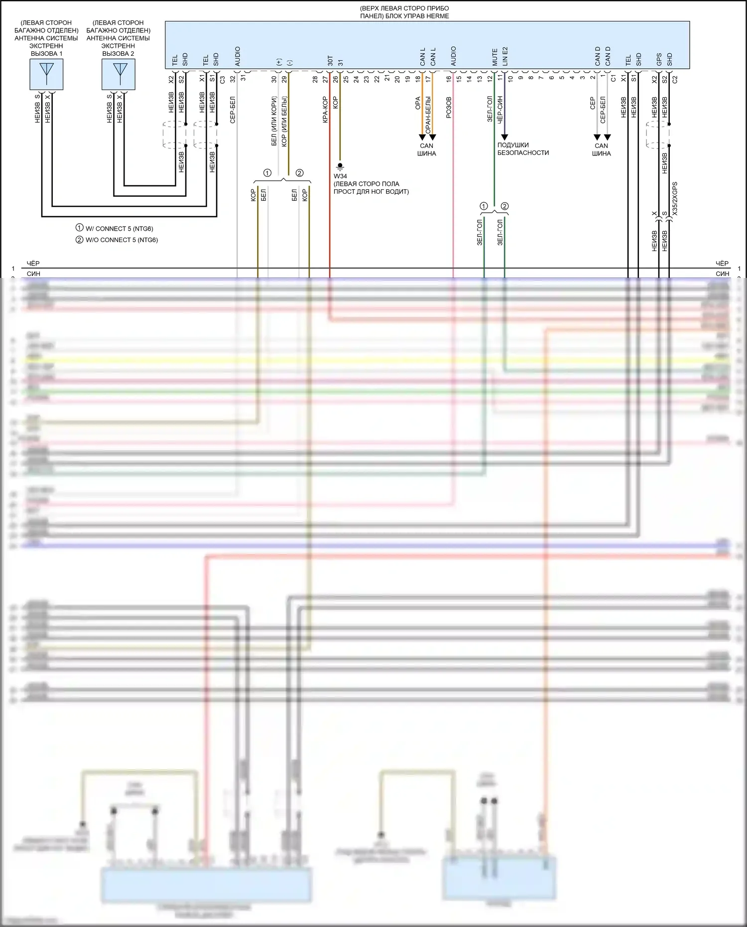 CLA-класс Mercedes-Benz C118 (2019-2023): Электросхема магнитолы comand (5 из 6) 