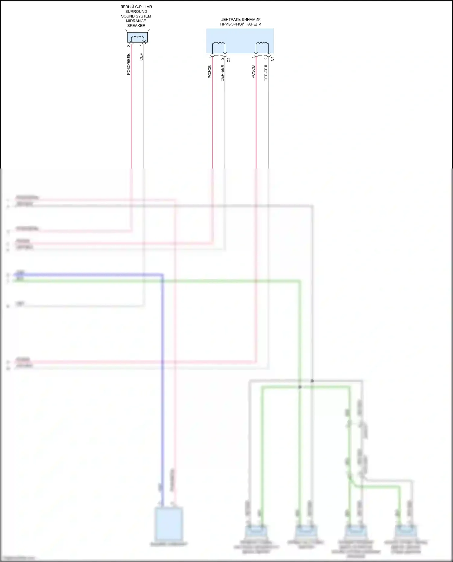 CLA-класс Mercedes-Benz C118 (2019-2023): Электросхема усилителя звука (2 из 2) 