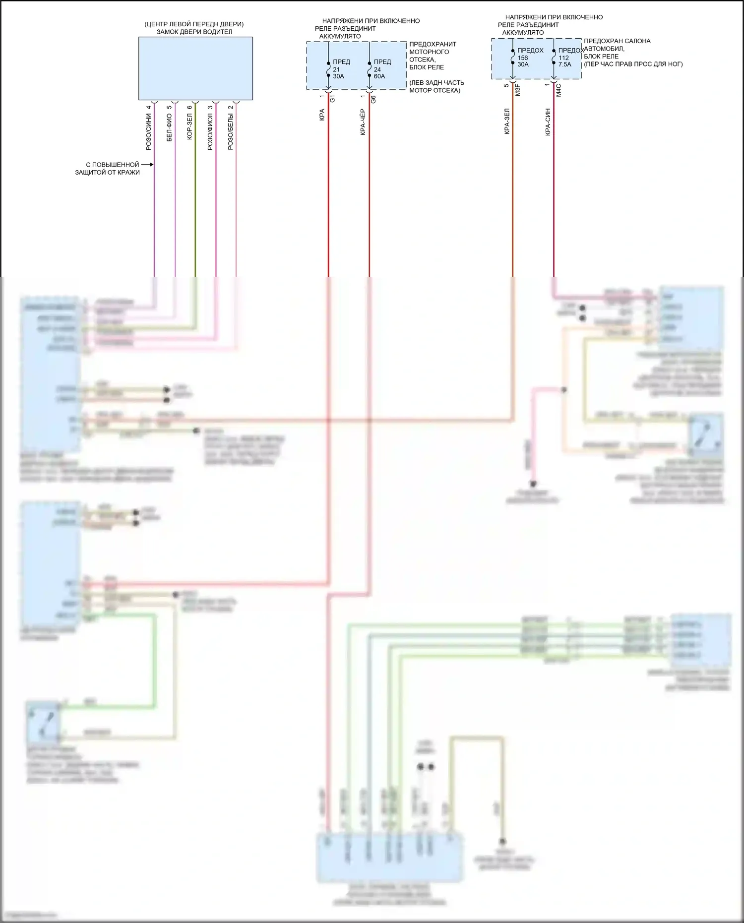 CLA-класс Mercedes-Benz C118 (2019-2023): Электросхема предупредительного ремня безопасности 
