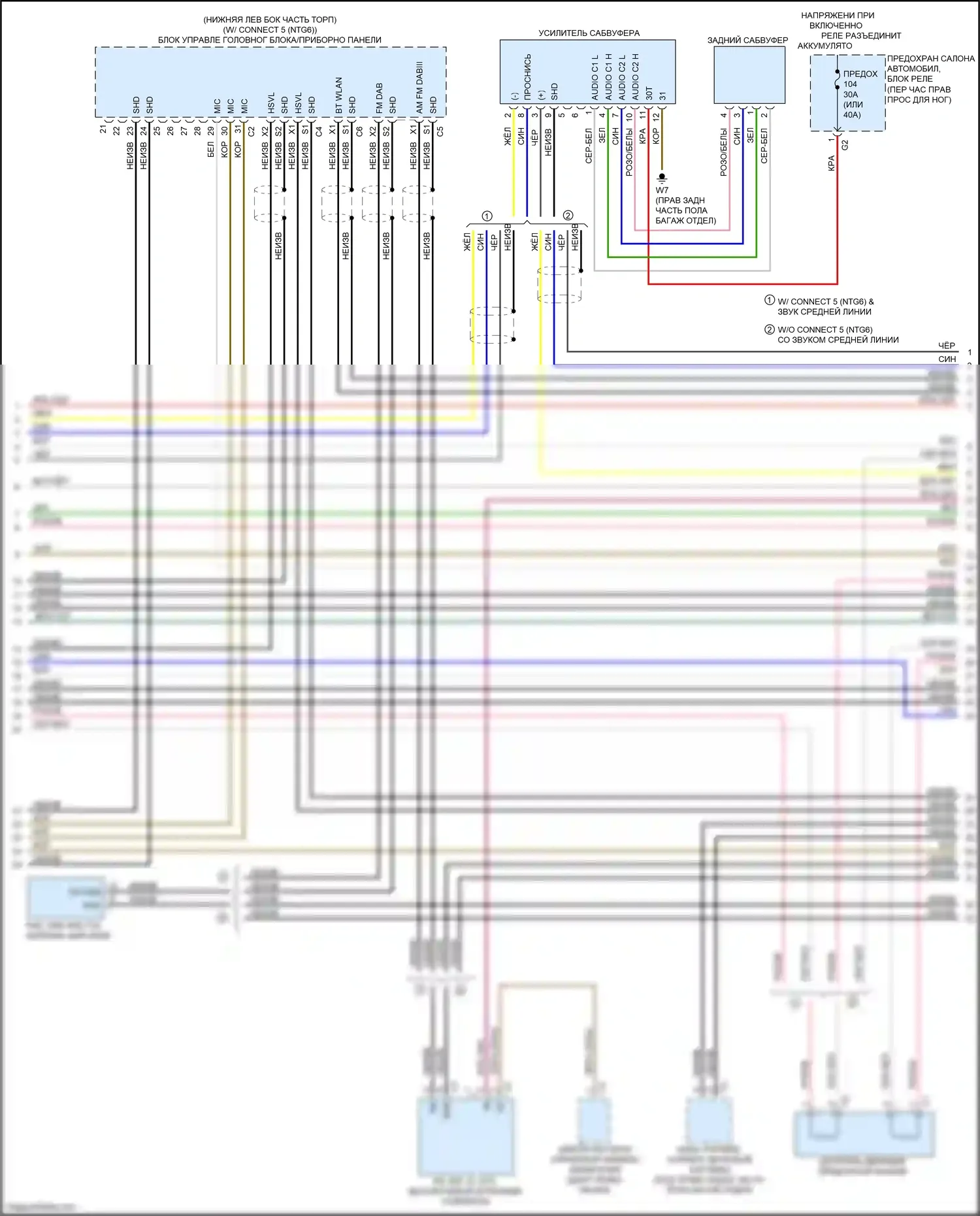 CLA-класс Mercedes-Benz C118 (2019-2023): Электросхема магнитолы comand (4 из 6) 
