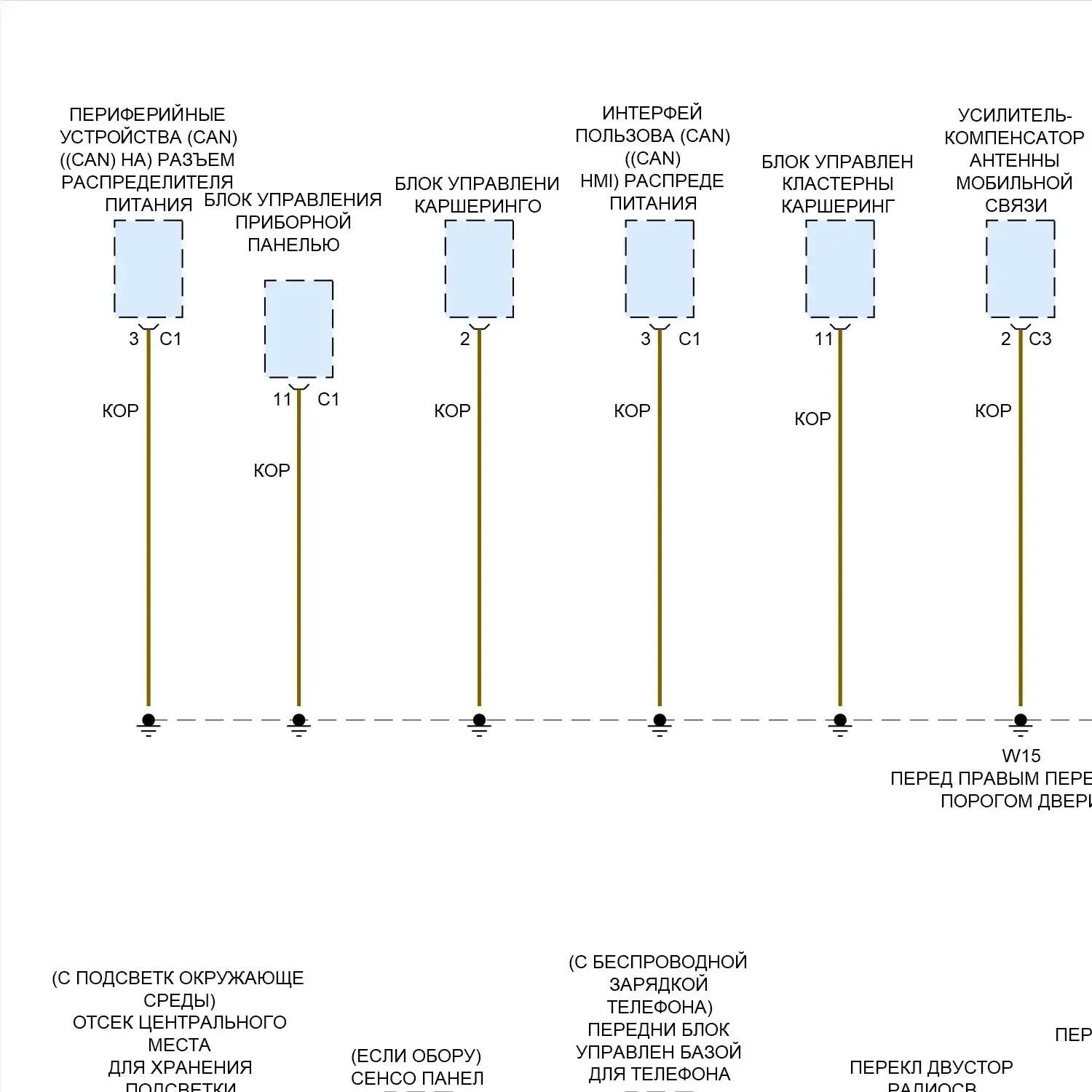 ДЕМО Фрагмент - Электросхема разводки массы (1 из 6) Электросхема разводки массы (1 из 6)