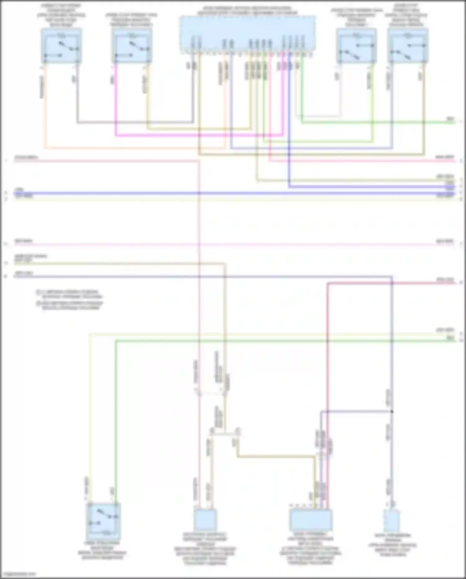 Электросхема подключения синего провода для Mercedes-Benz CLA-класс C118 (2019-2023)