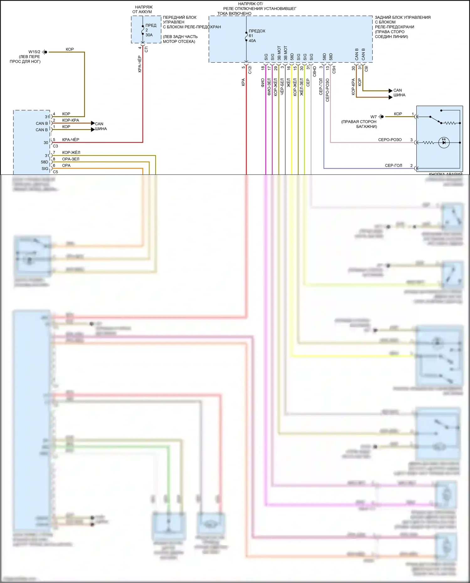 CLS-класс AMG Mercedes-Benz C218/X218 (2010-2014): Электропривод багажника электросхема 