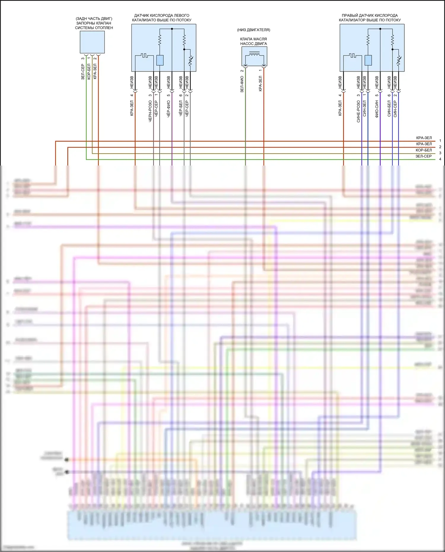 CLS-класс AMG Mercedes-Benz C218/X218 (2010-2014): Электросхема двигателя 4,6л твин турбо (3 из 6) 