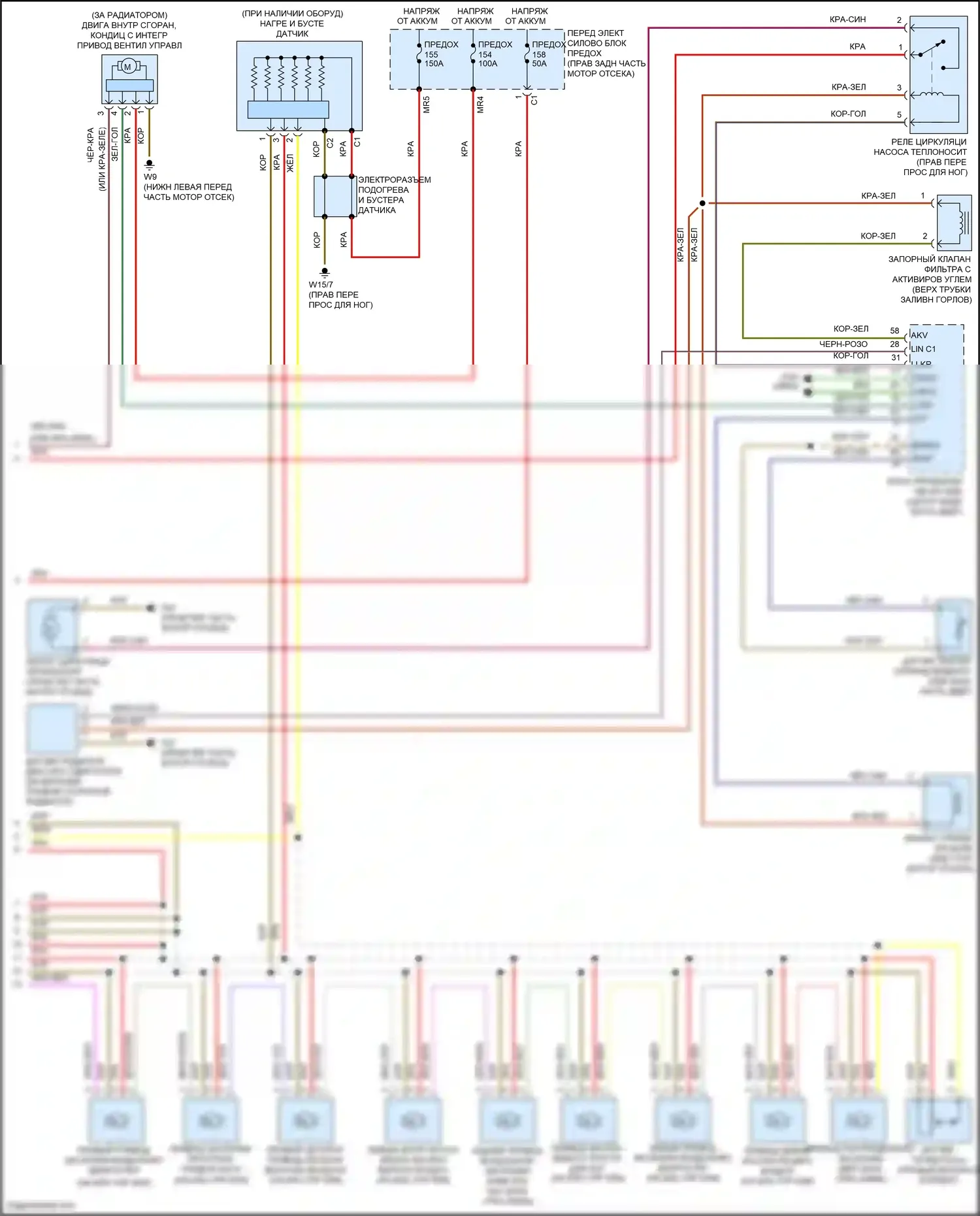 CLS-класс AMG Mercedes-Benz C218/X218 (2010-2014): Электросхема климат контроля, с 3-зонной (3 из 3) 