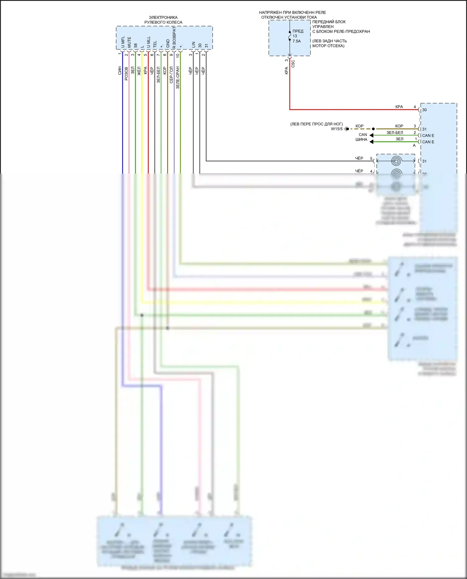 CLS-класс AMG Mercedes-Benz C218/X218 (2010-2014): Электросхема магнитолы (3 из 3) 