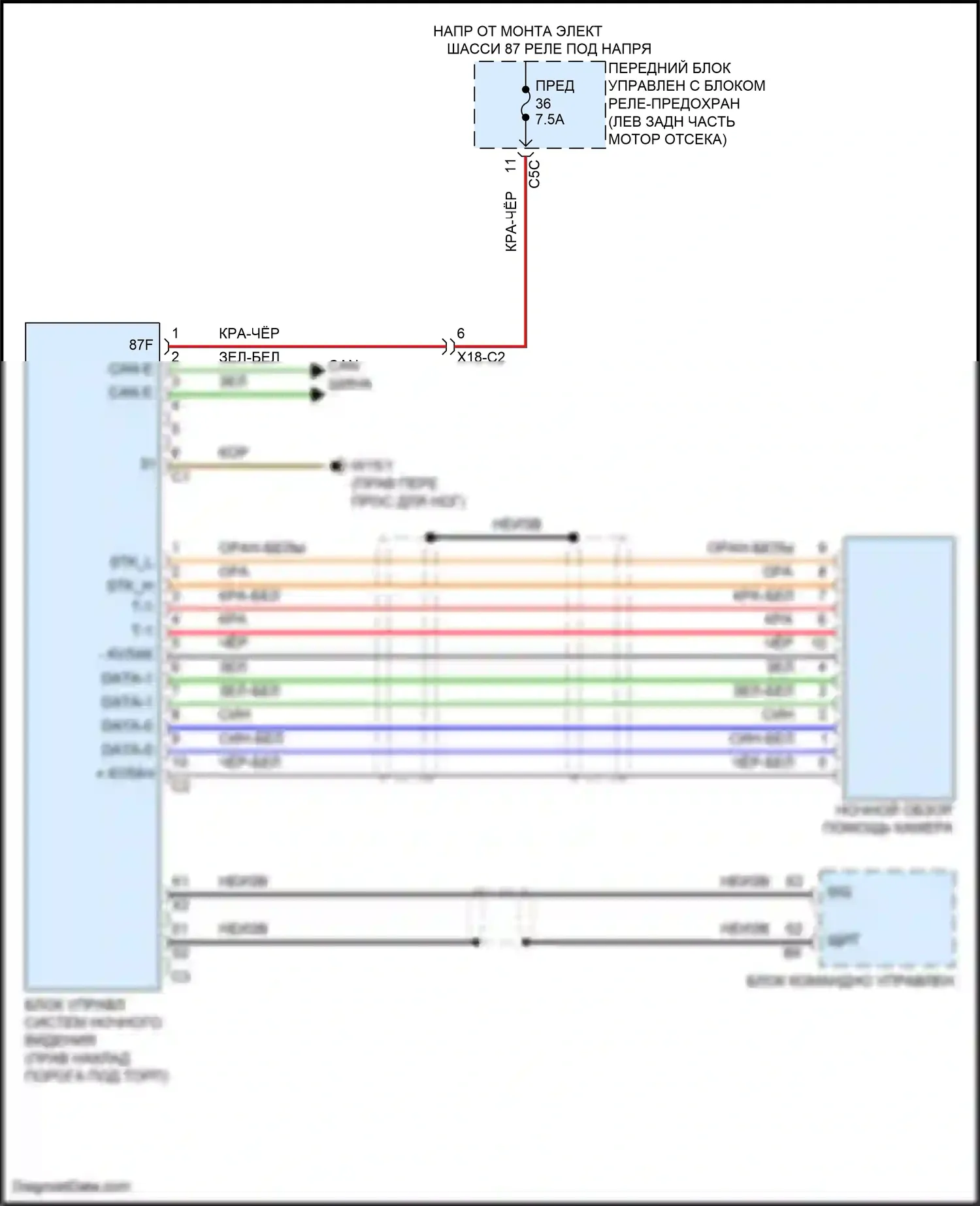 CLS-класс AMG Mercedes-Benz C218/X218 (2010-2014): Электросхема ночного видения 