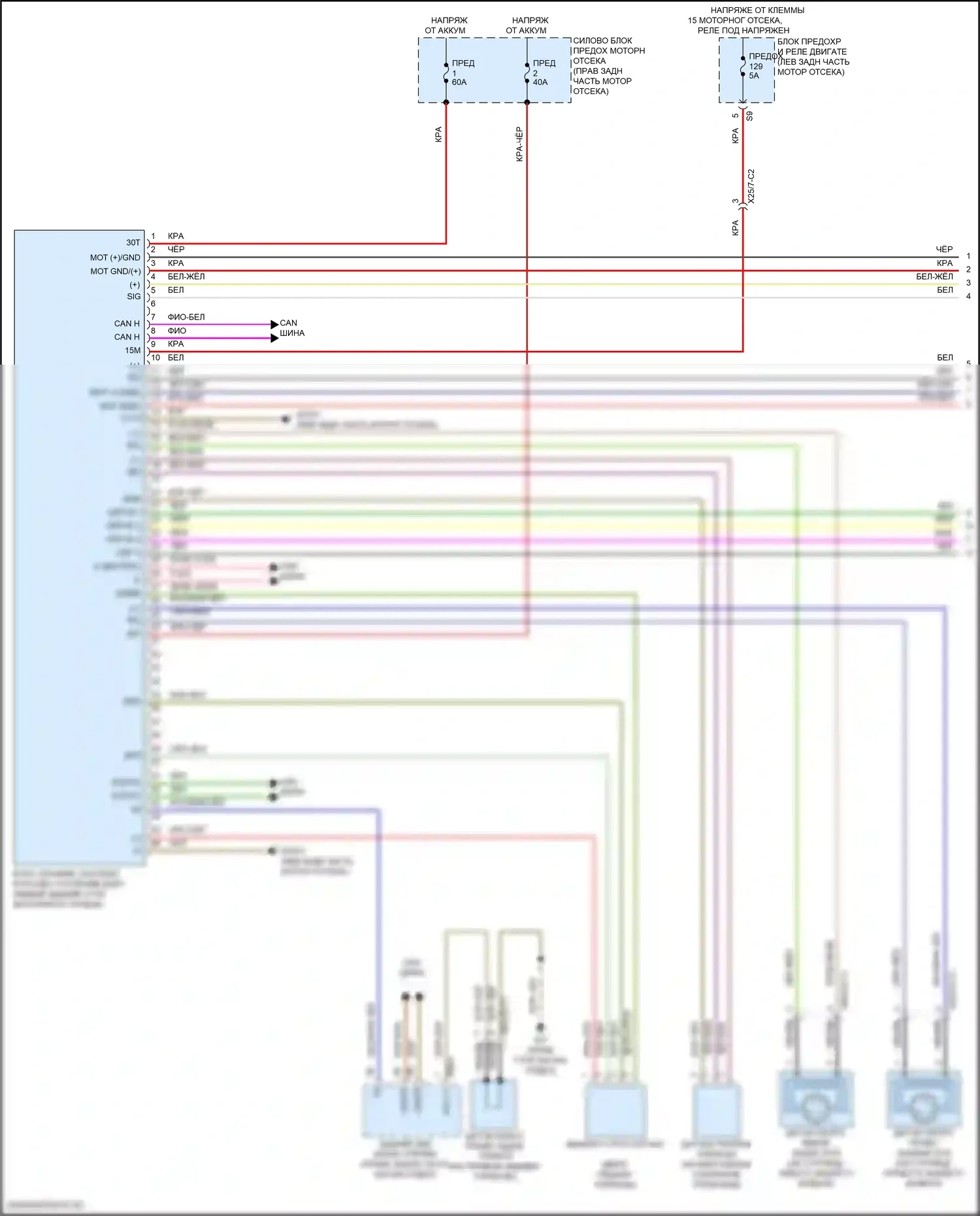 CLS-класс AMG Mercedes-Benz C257 рестайлинг (2021-2024): Антиблокировочная система abs электросхема (1 из 2) 