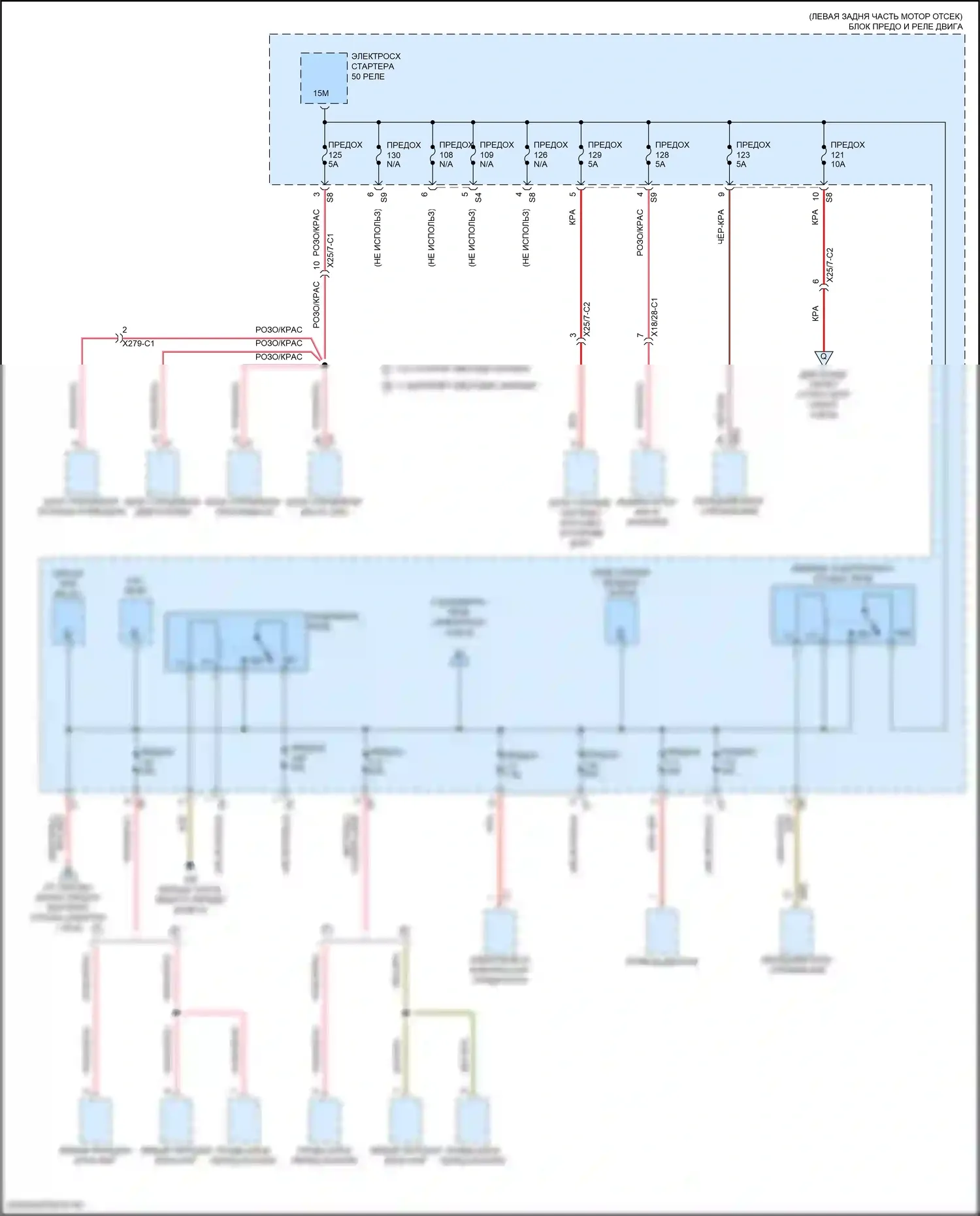 CLS-класс AMG Mercedes-Benz C257 рестайлинг (2021-2024): Электросхема блока предохранителей реле (7 из 8) 