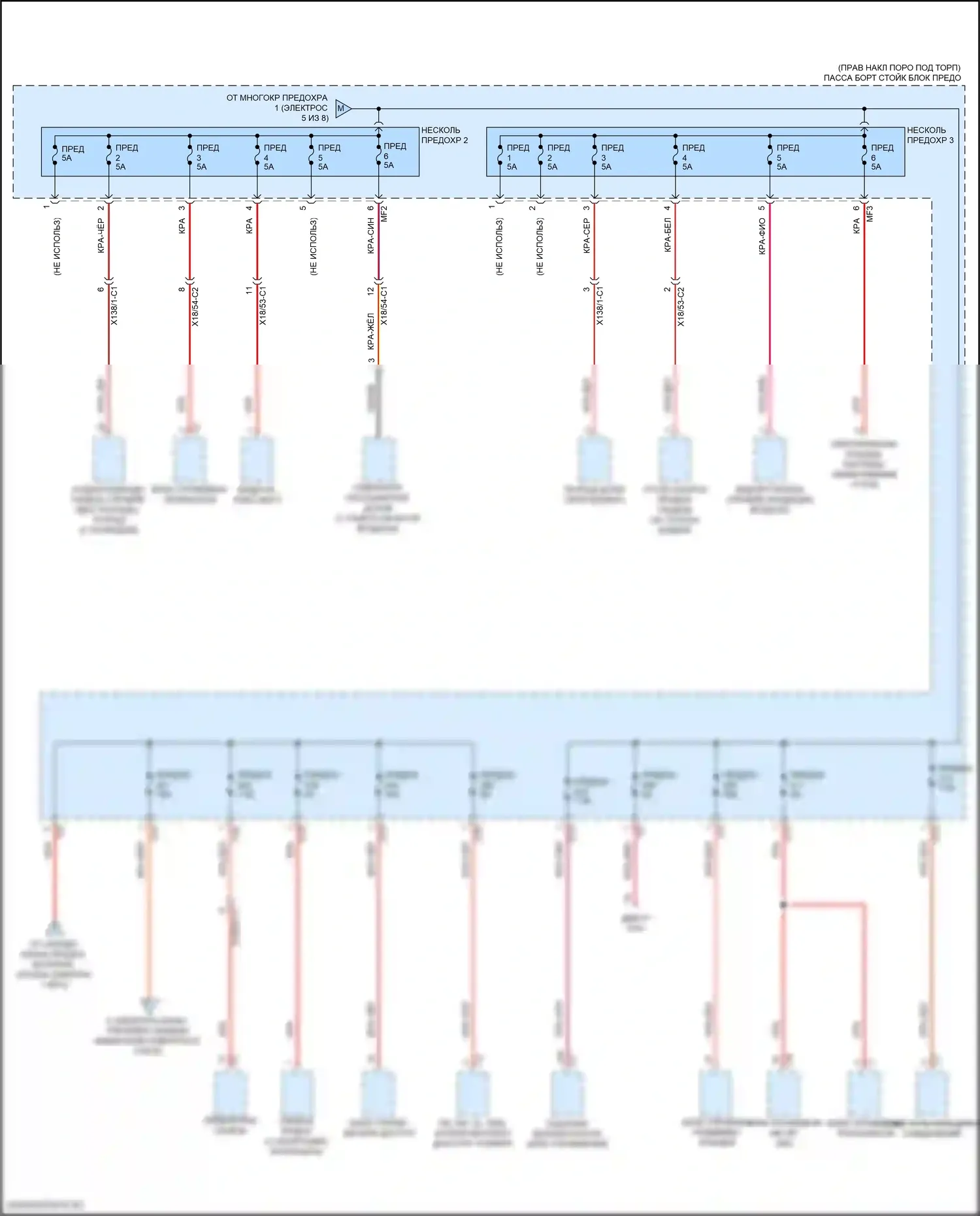 CLS-класс AMG Mercedes-Benz C257 рестайлинг (2021-2024): Электросхема блока предохранителей реле (8 из 8) 